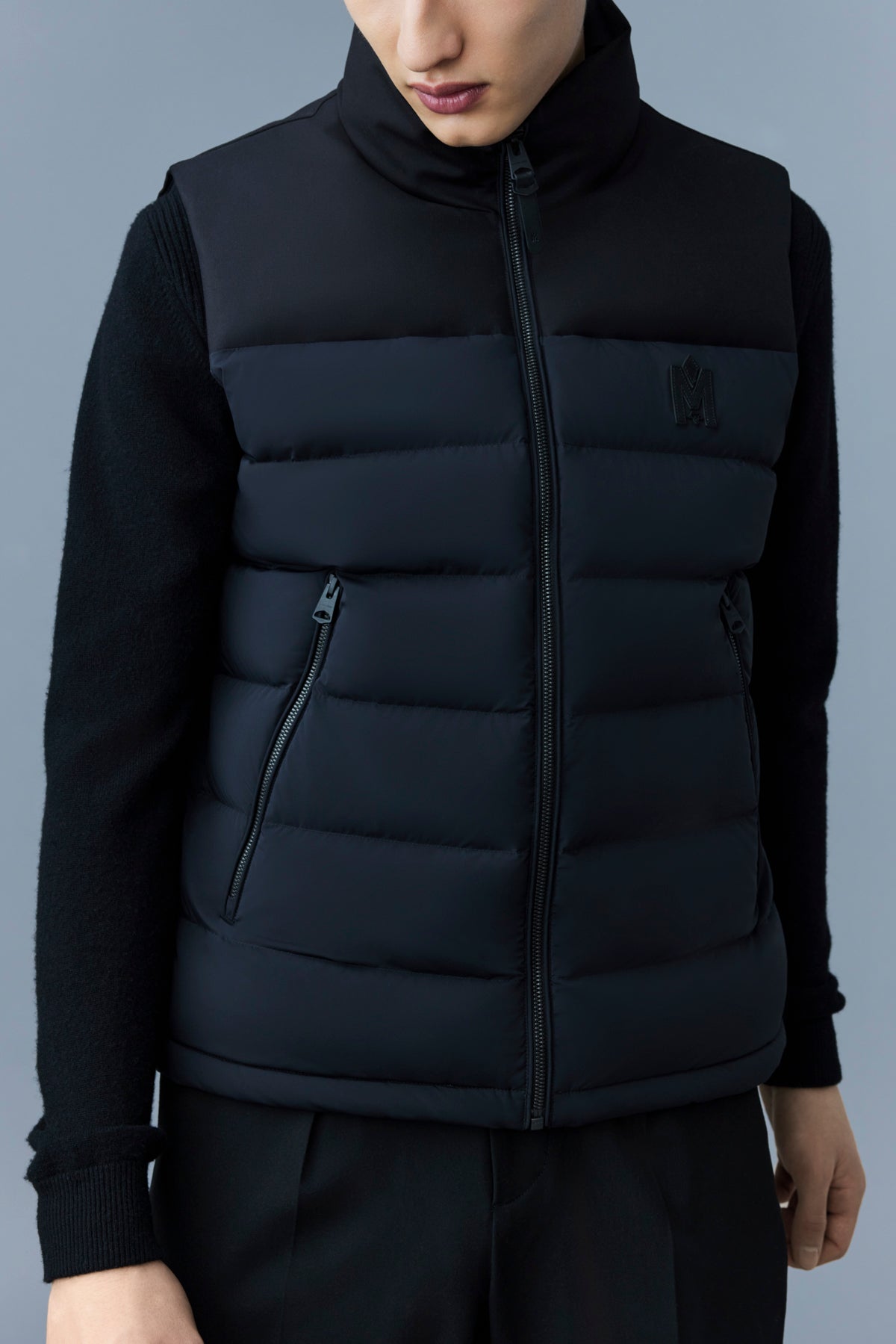 BOBBIE Agile-360 stretch light down vest with stand collar