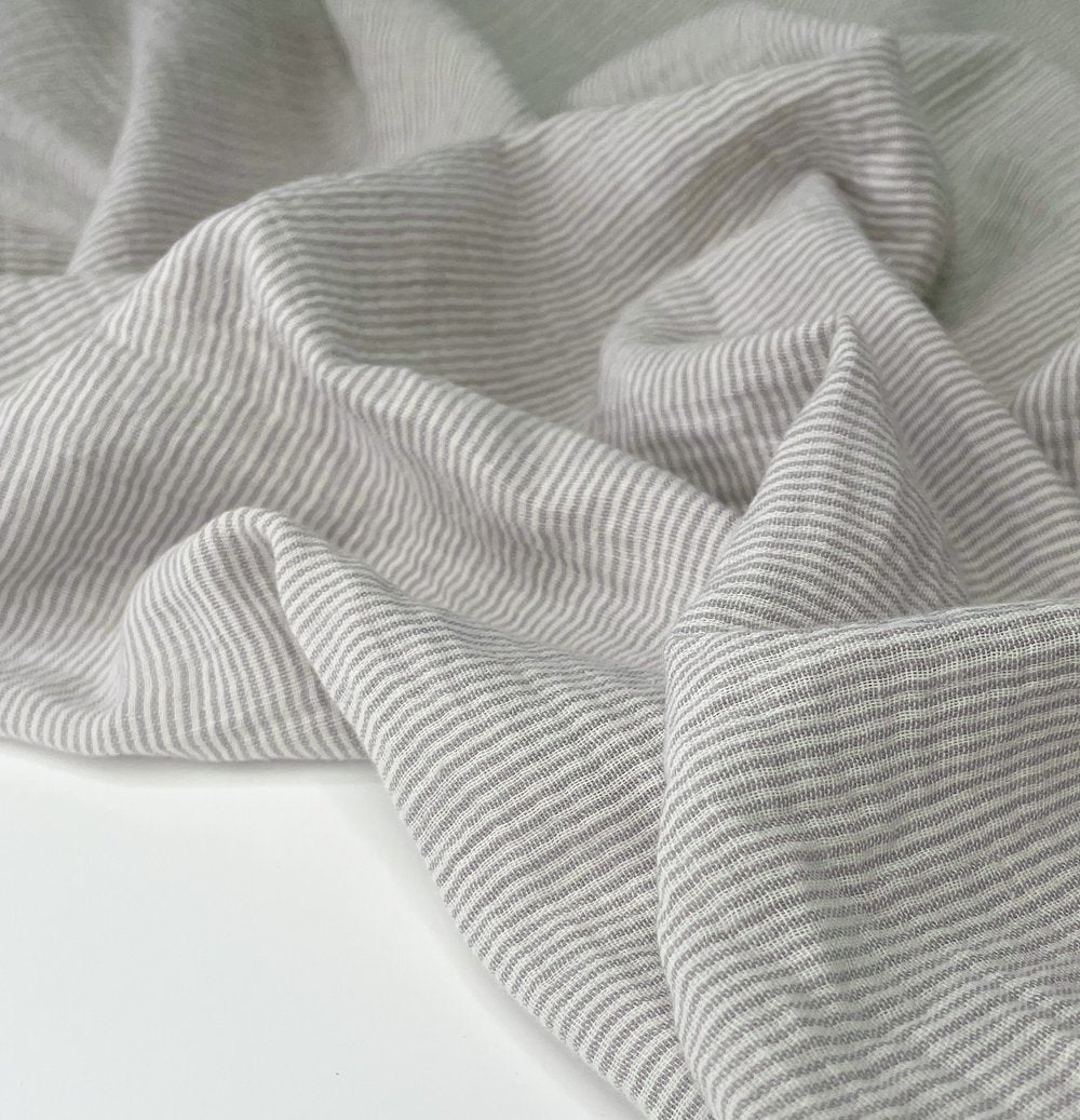 Gaze double teinte en fil Lennon - Naturel, 1/4 yard