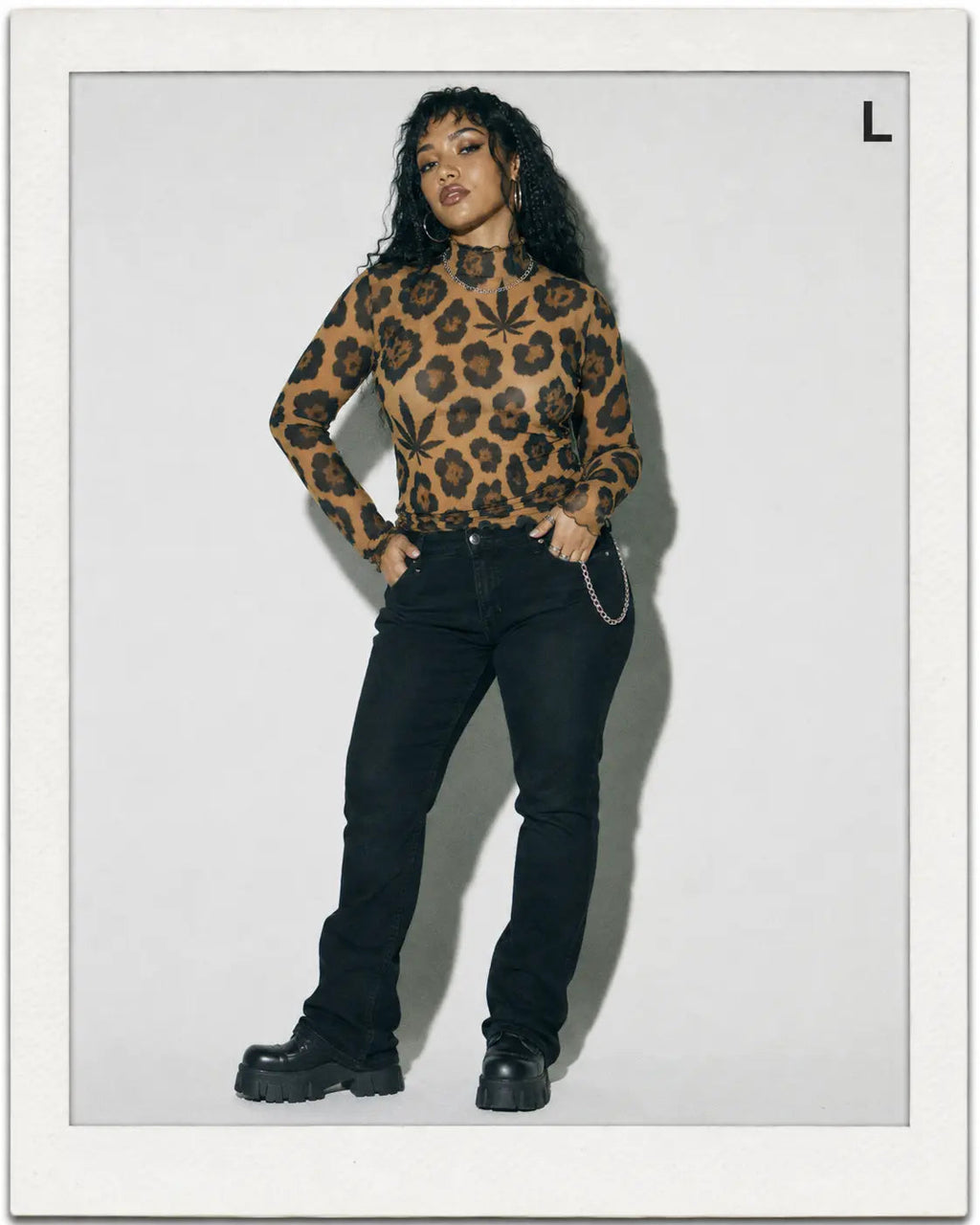 Leopard Mesh Top