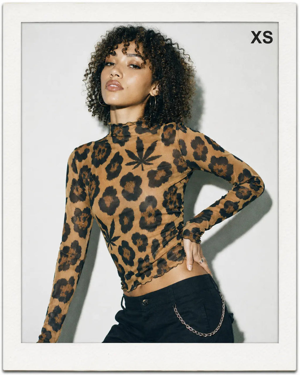 Leopard Mesh Top