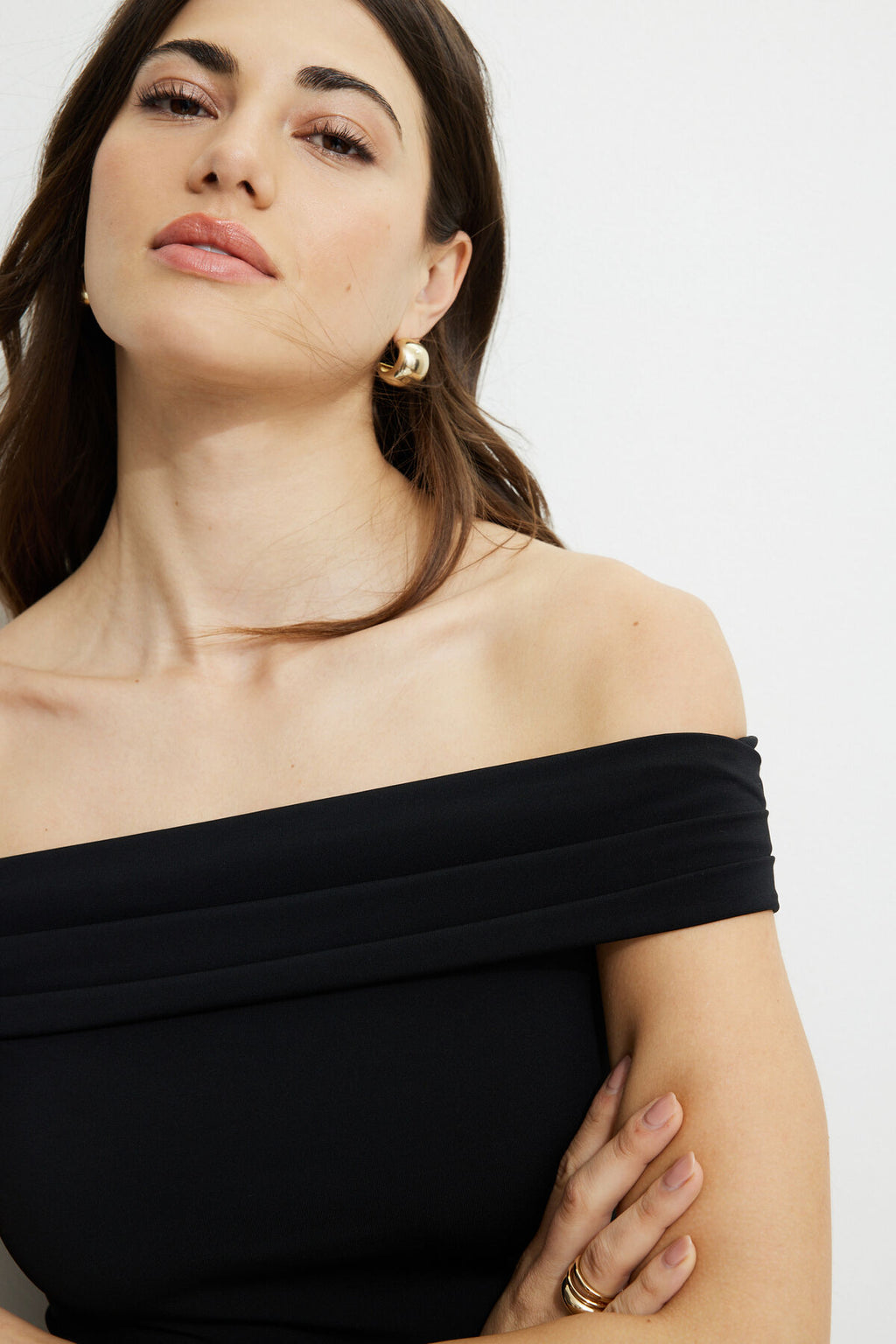 Off Shoulder Sculpt Mini Dress