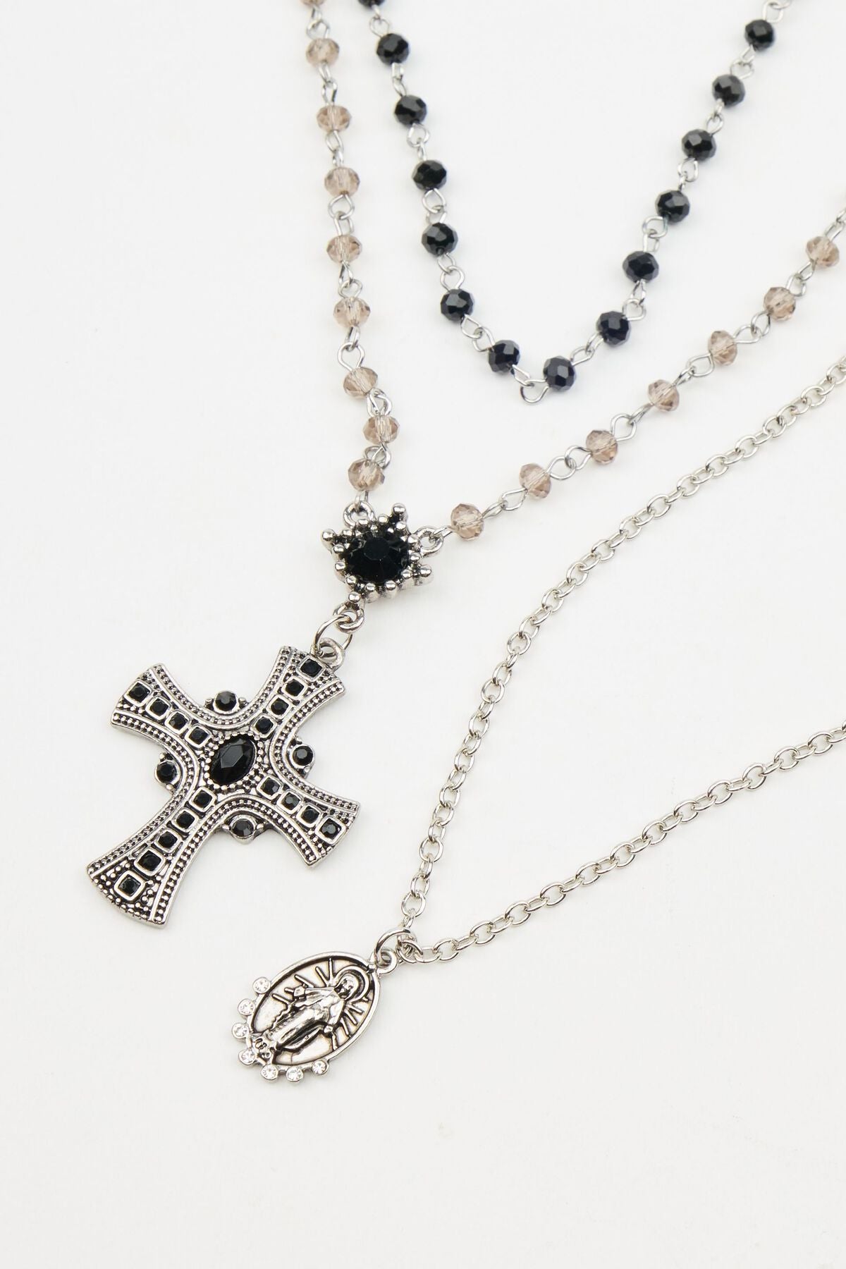 Ensemble de 2 colliers Marie et Rosaire