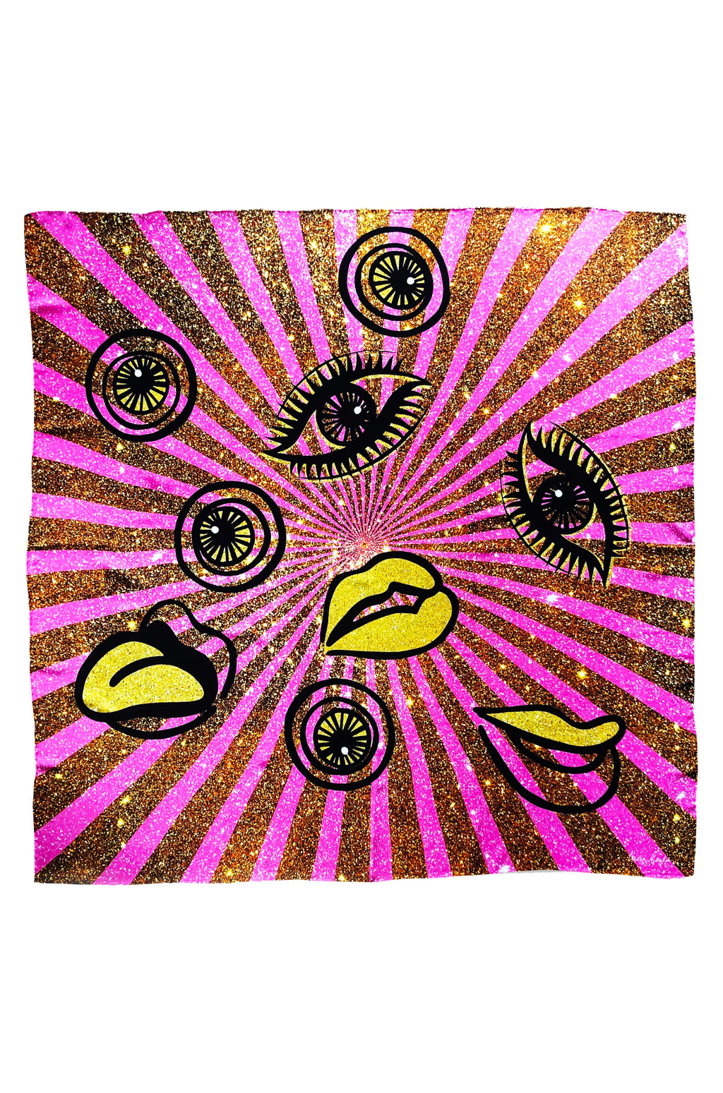 cosmic face silk scarf