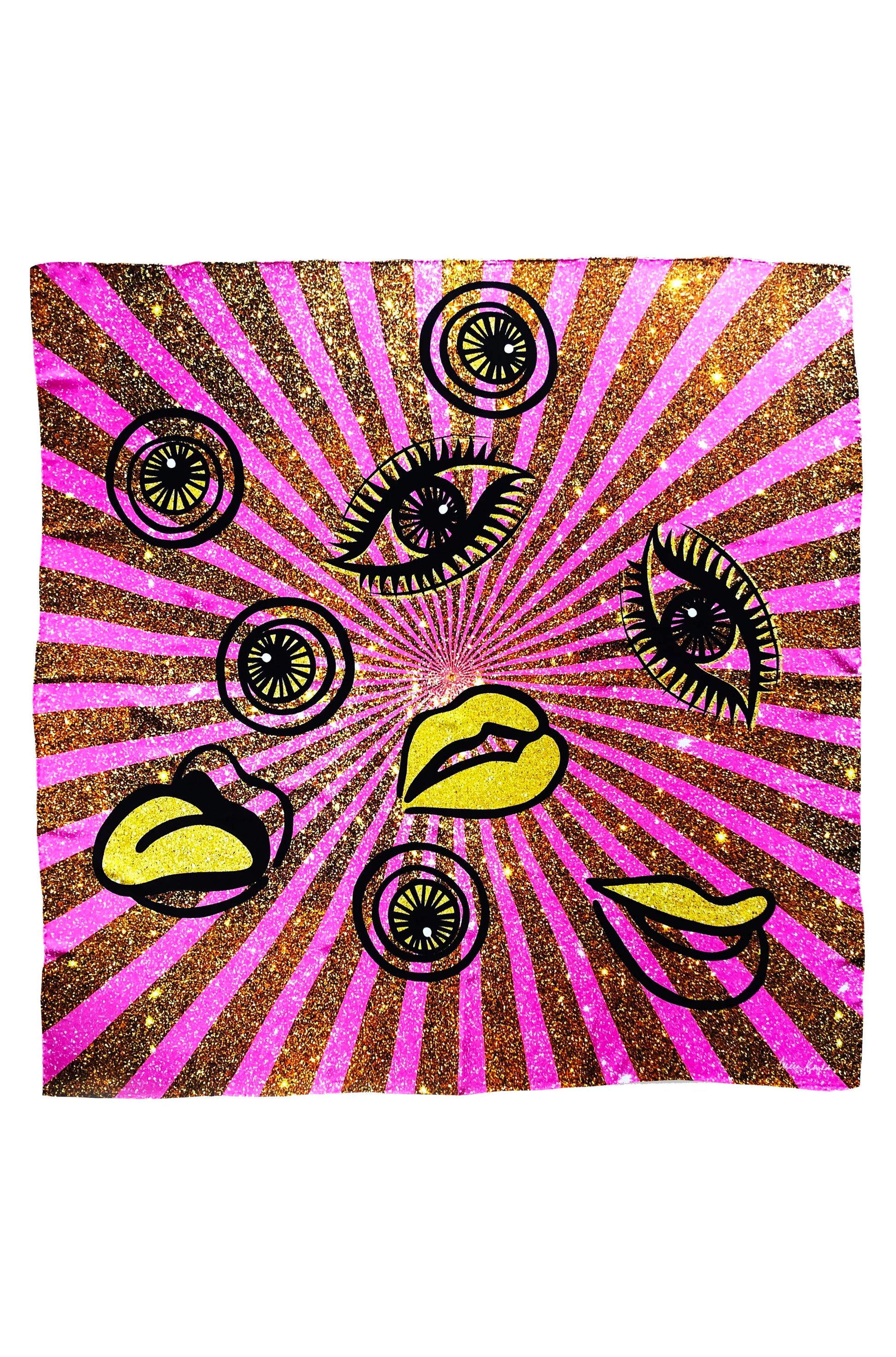 cosmic face silk scarf