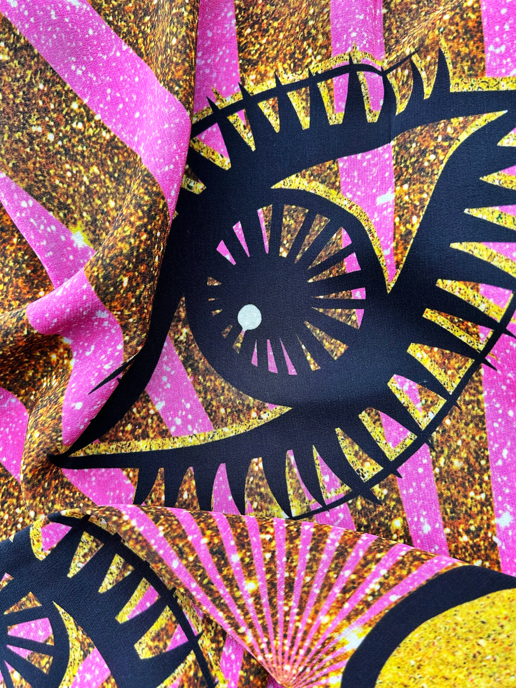 cosmic face silk scarf