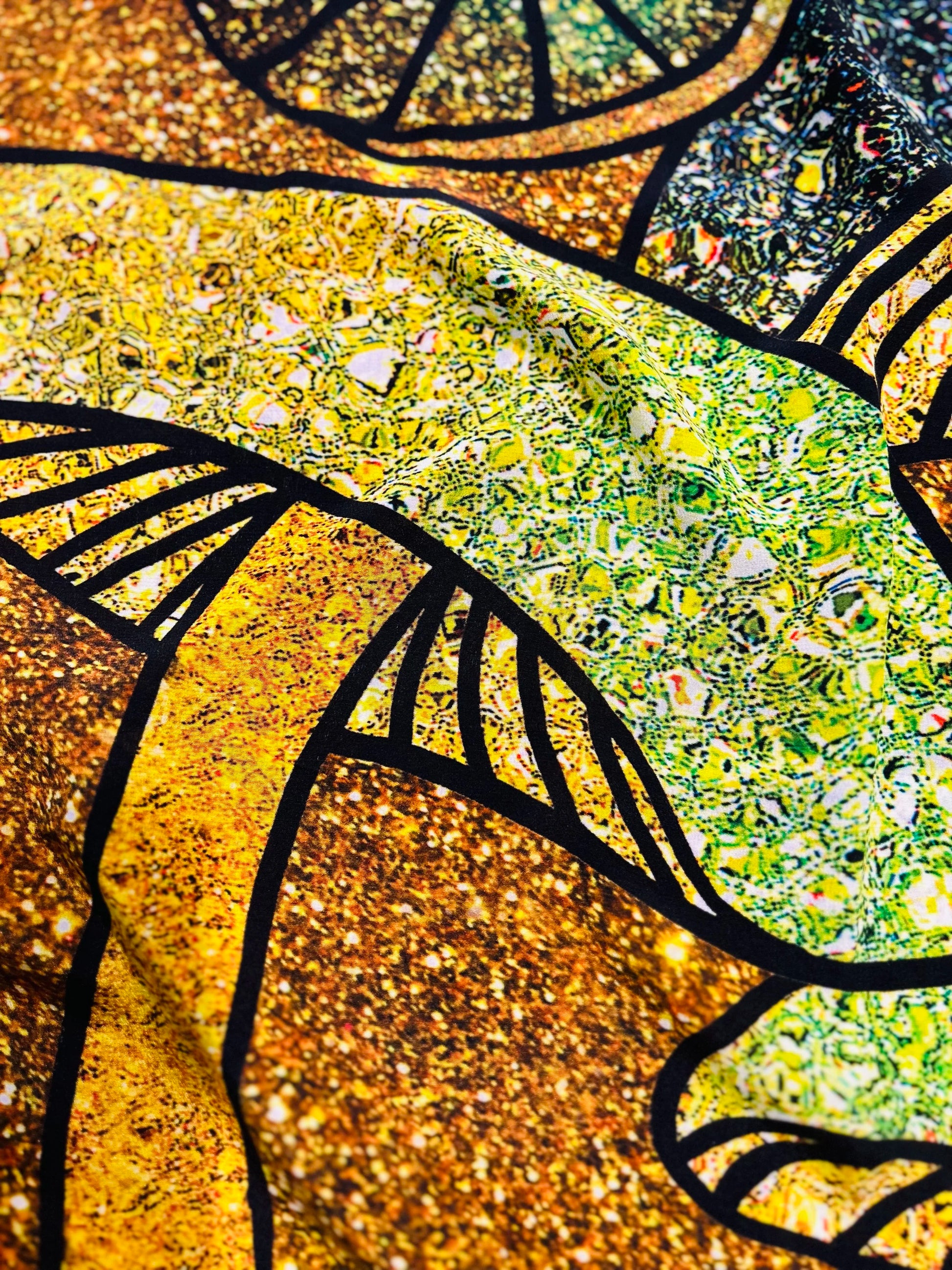 cosmic shrooms silk scarf