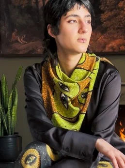 cosmic milky way silk scarf