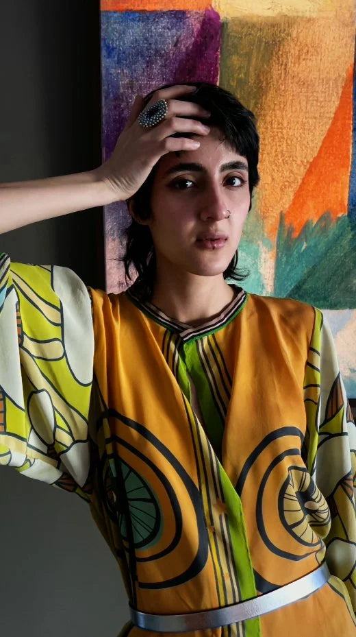 shout it out kimono-style silk top