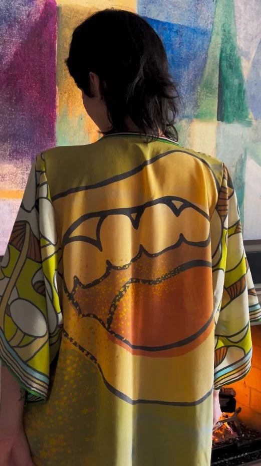 shout it out kimono-style silk top