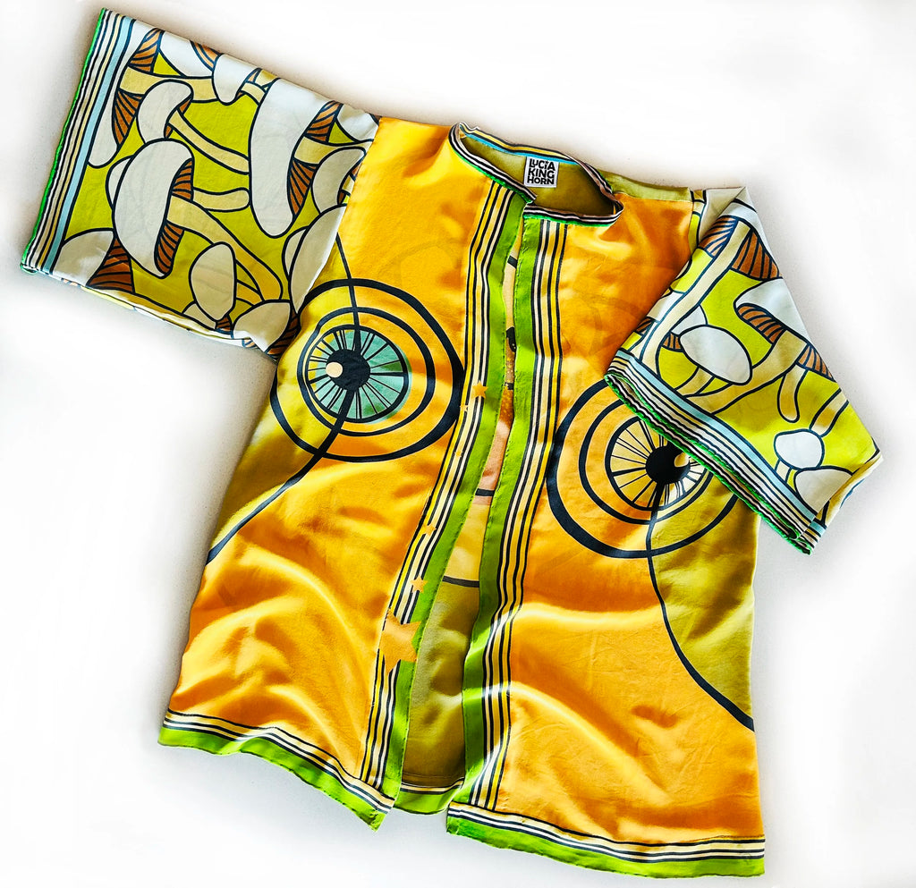 shout it out kimono-style silk top