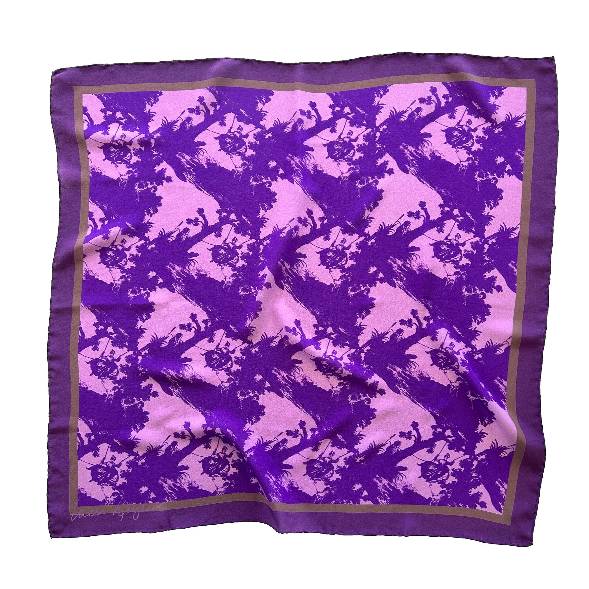 pop toile violet silk scarf