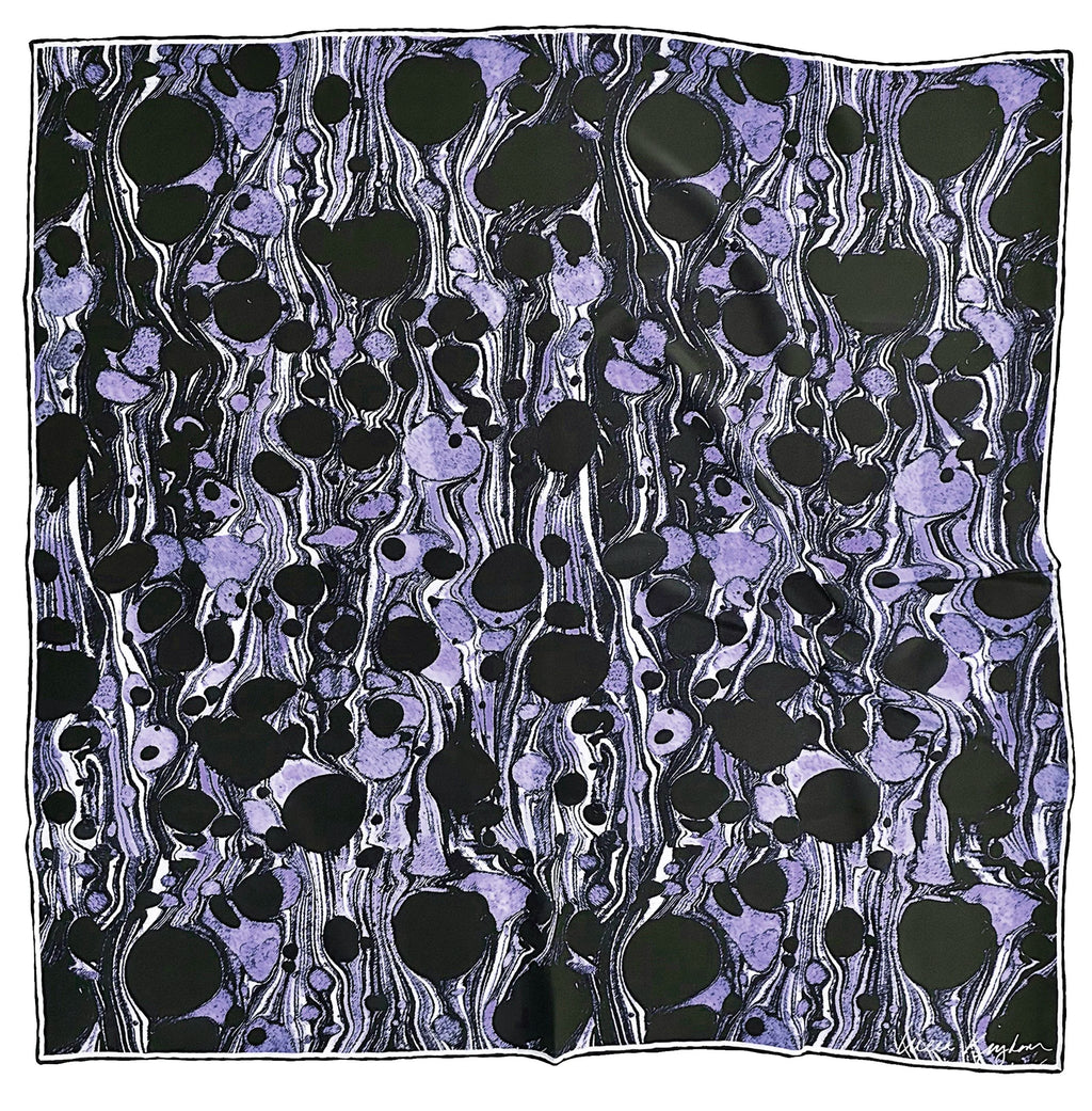 purple trippy venetian silk scarf