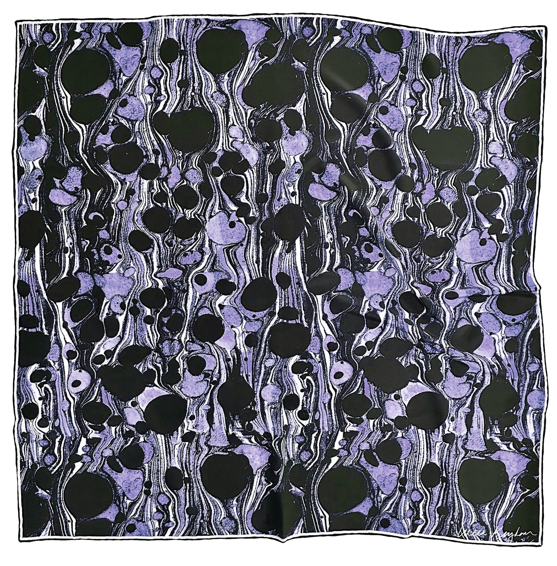 purple trippy venetian silk scarf