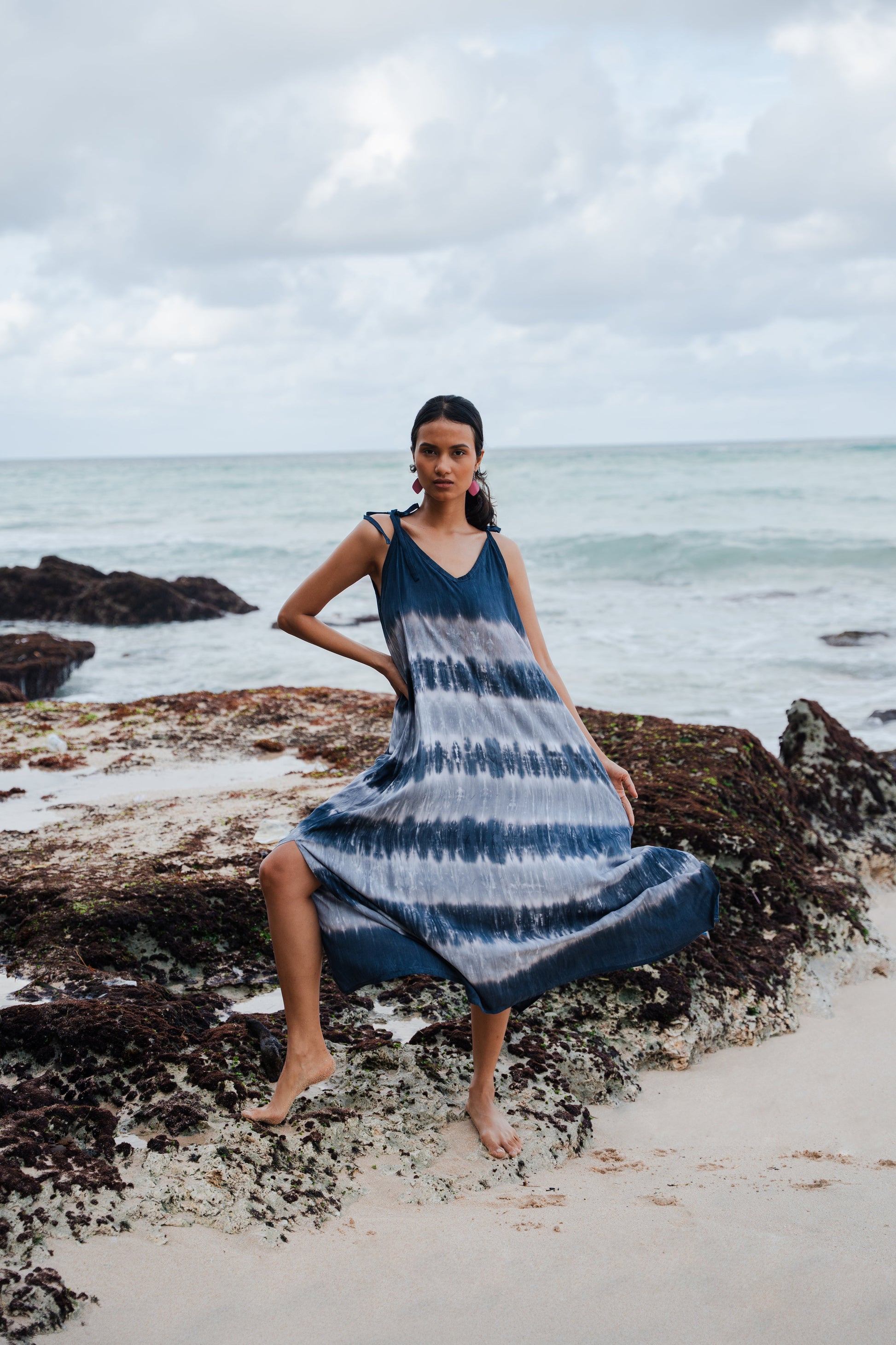 Stripey Dress - Monochrome