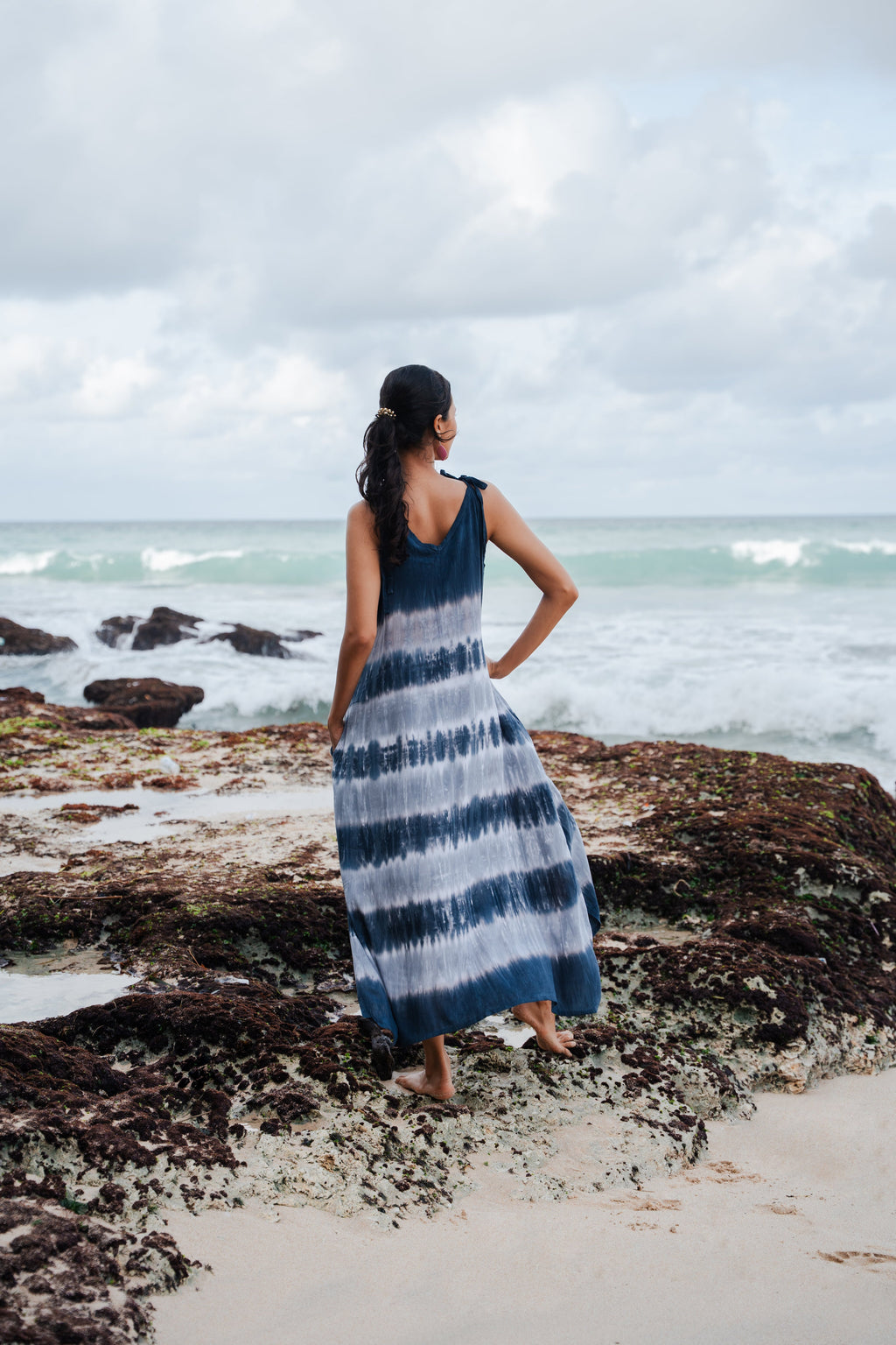Stripey Dress - Monochrome