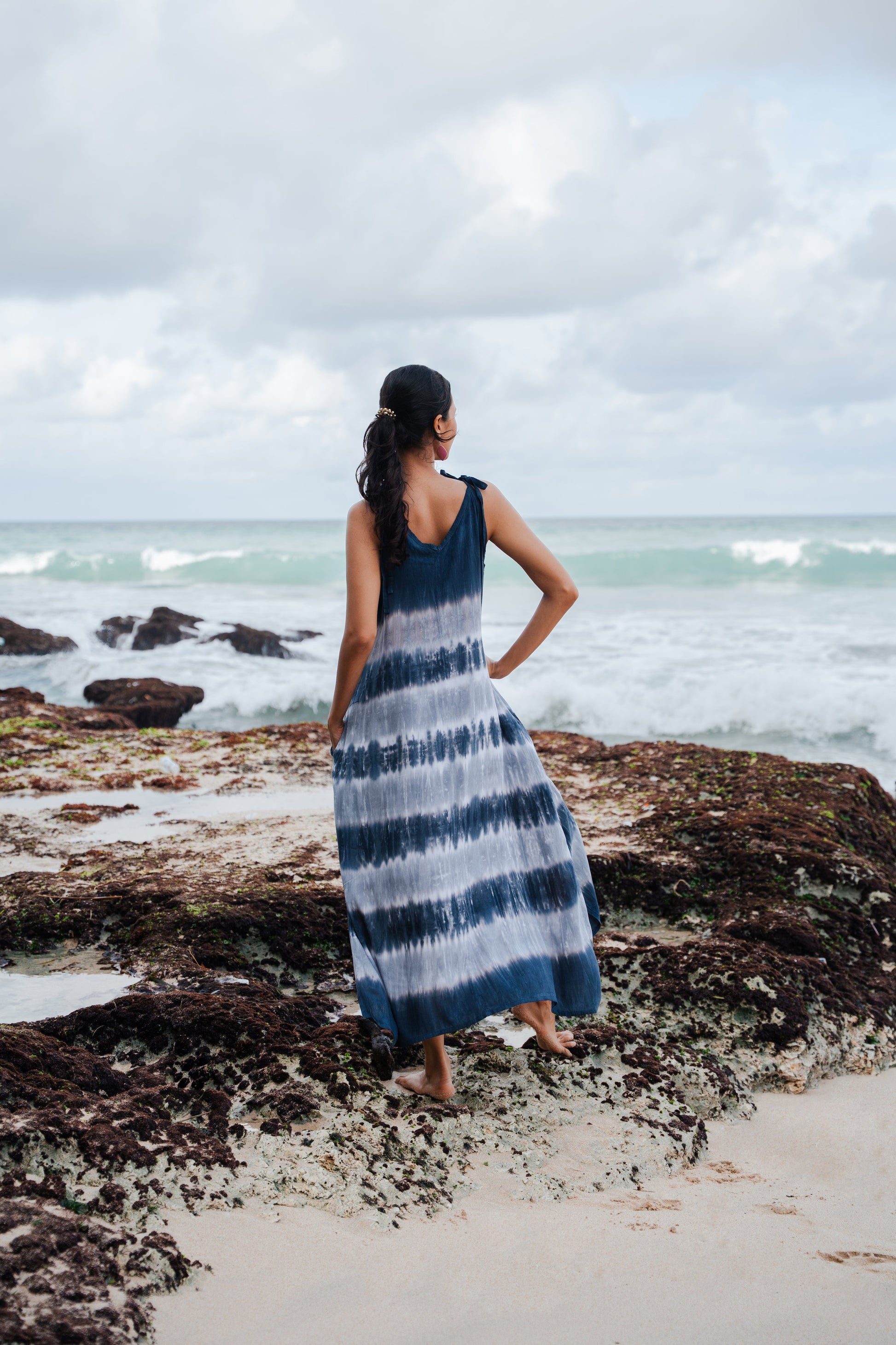 Stripey Dress - Monochrome