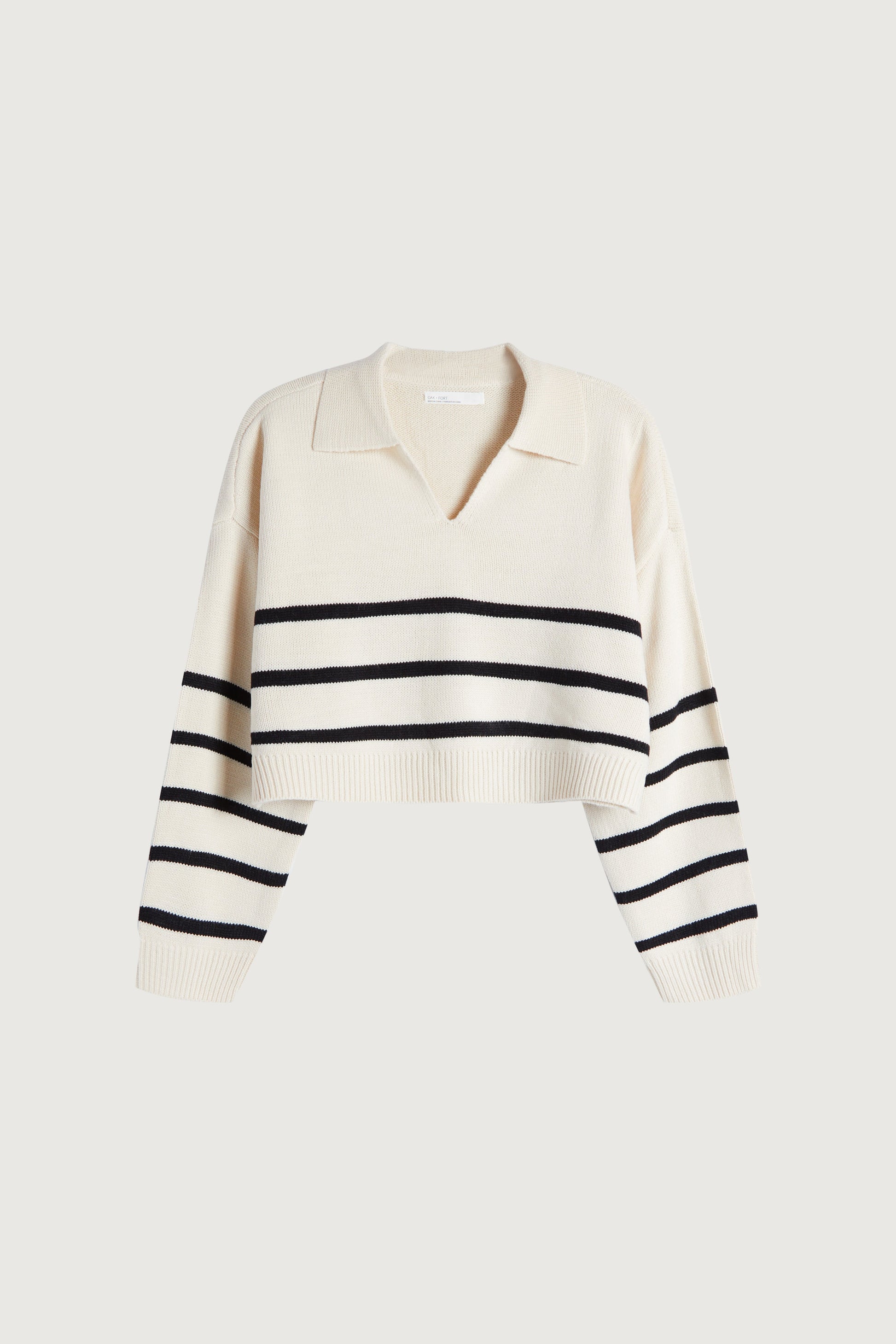PULL À RAYURES À COL
