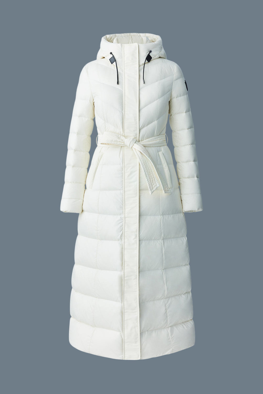 CALINA Lustrous down maxi coat