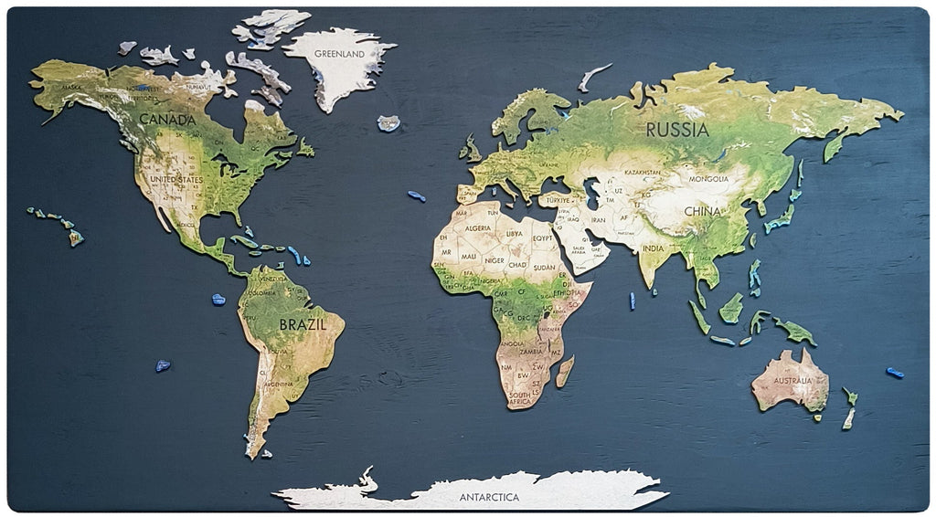 Carte géo-optique à punaises | 44 x 24