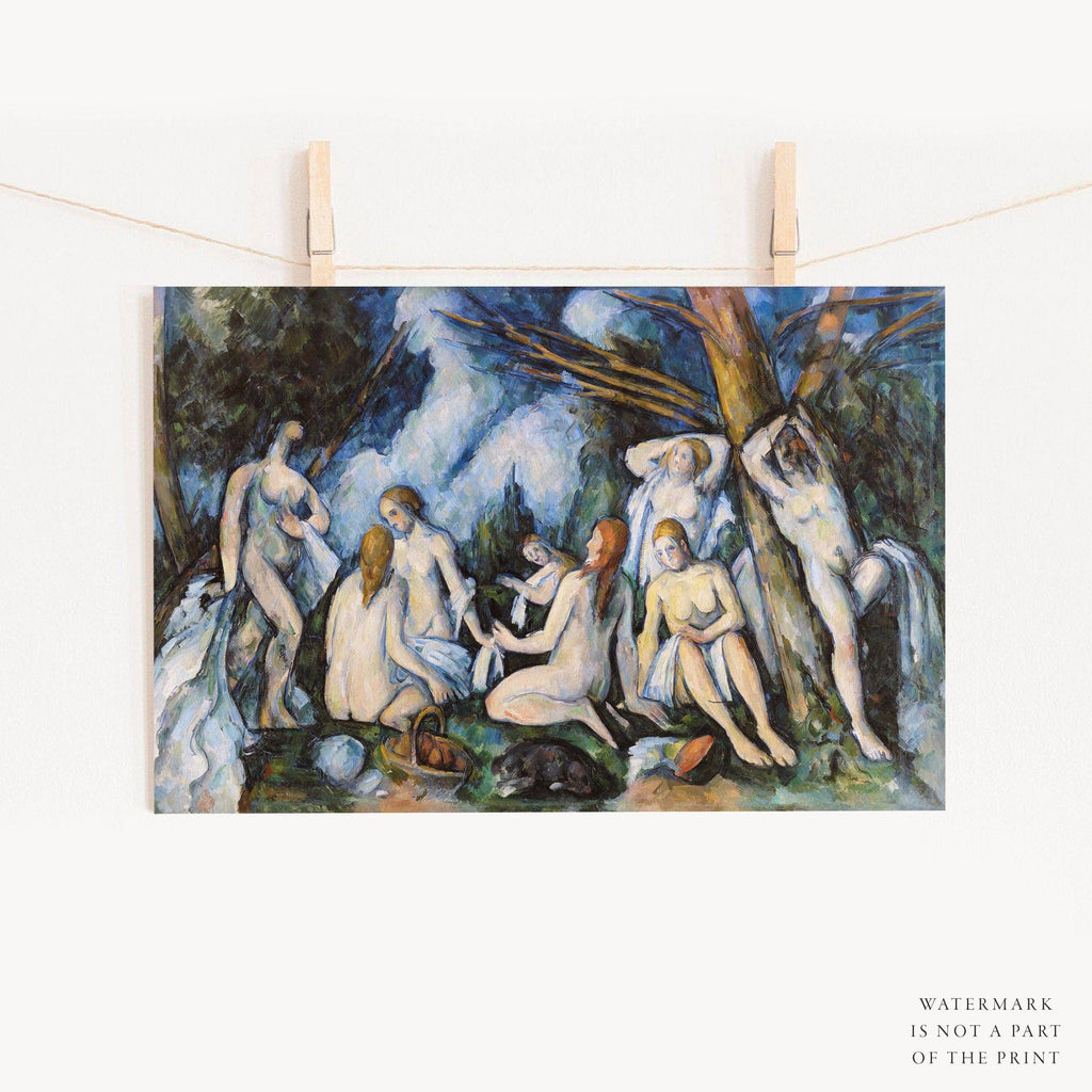 Paul Cézanne Large Bathers Art Print – Post-Impressionist Wall Art Poster