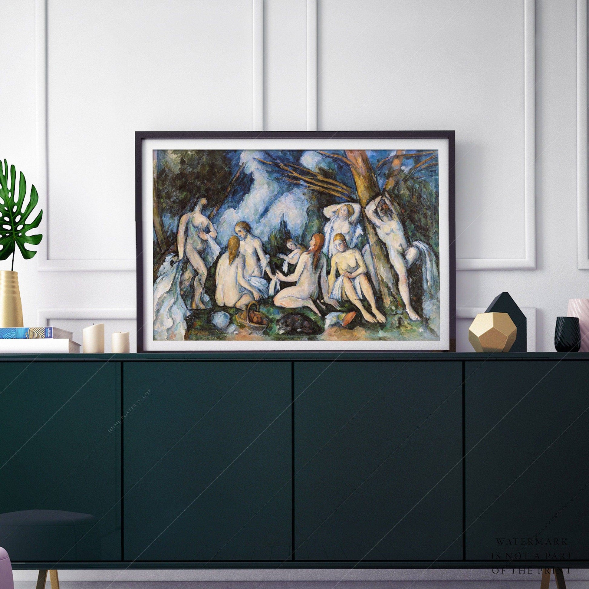 Paul Cézanne Large Bathers Art Print – Post-Impressionist Wall Art Poster