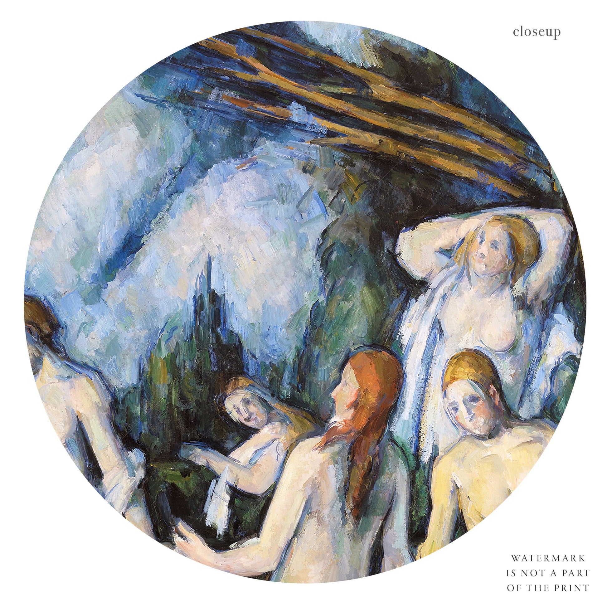 Paul Cézanne Large Bathers Art Print – Post-Impressionist Wall Art Poster