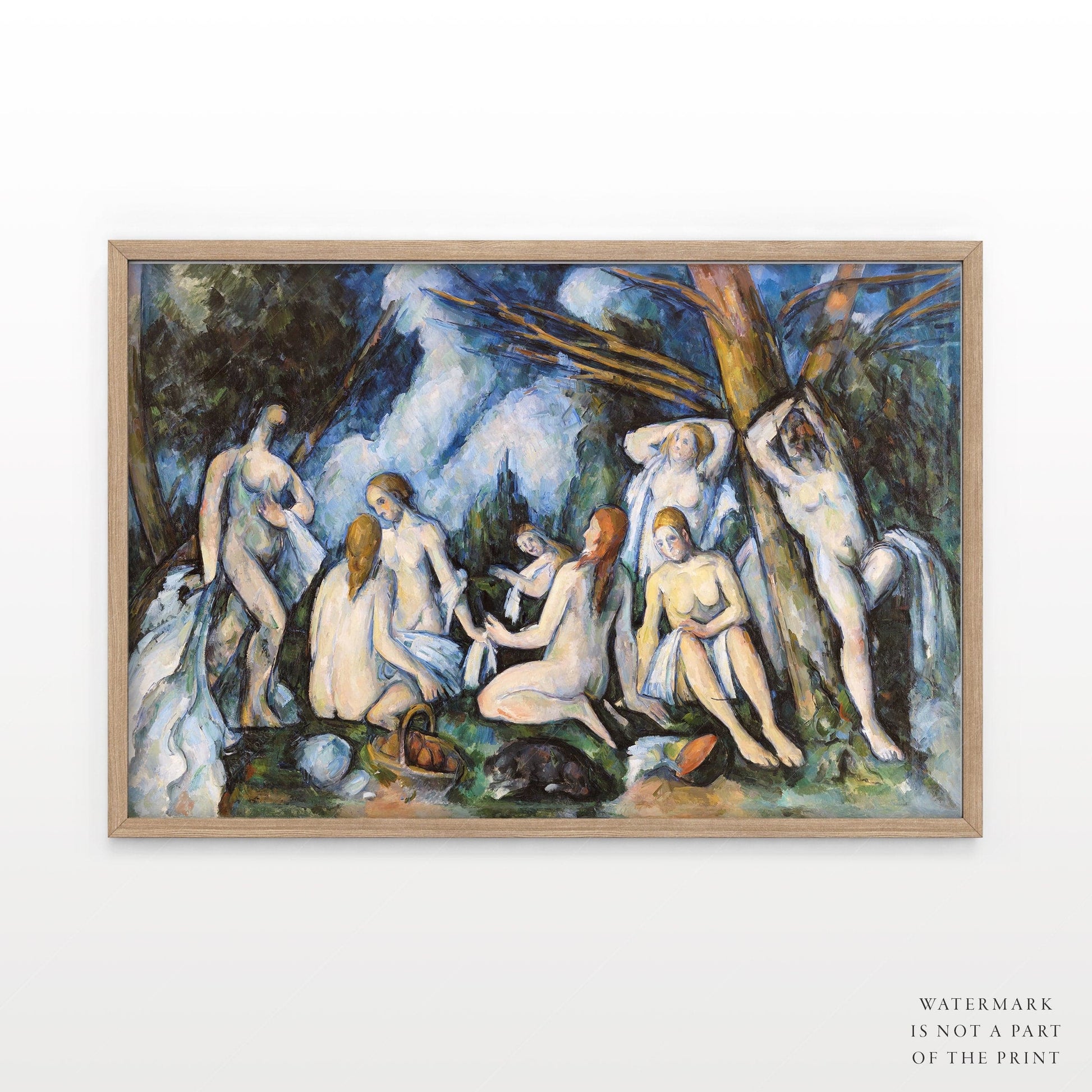 Paul Cézanne Large Bathers Art Print – Post-Impressionist Wall Art Poster