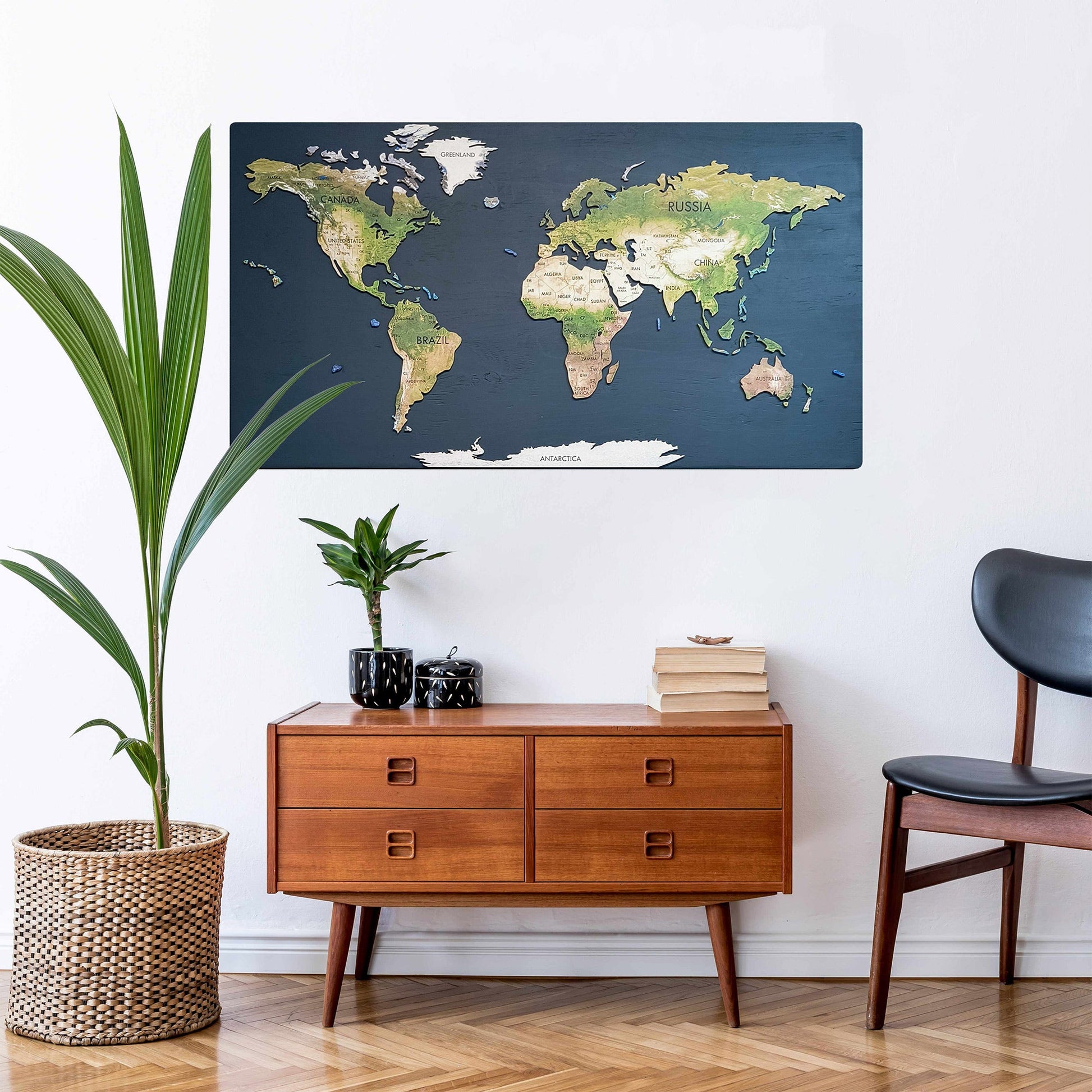 Carte géo-optique à punaises | 44 x 24