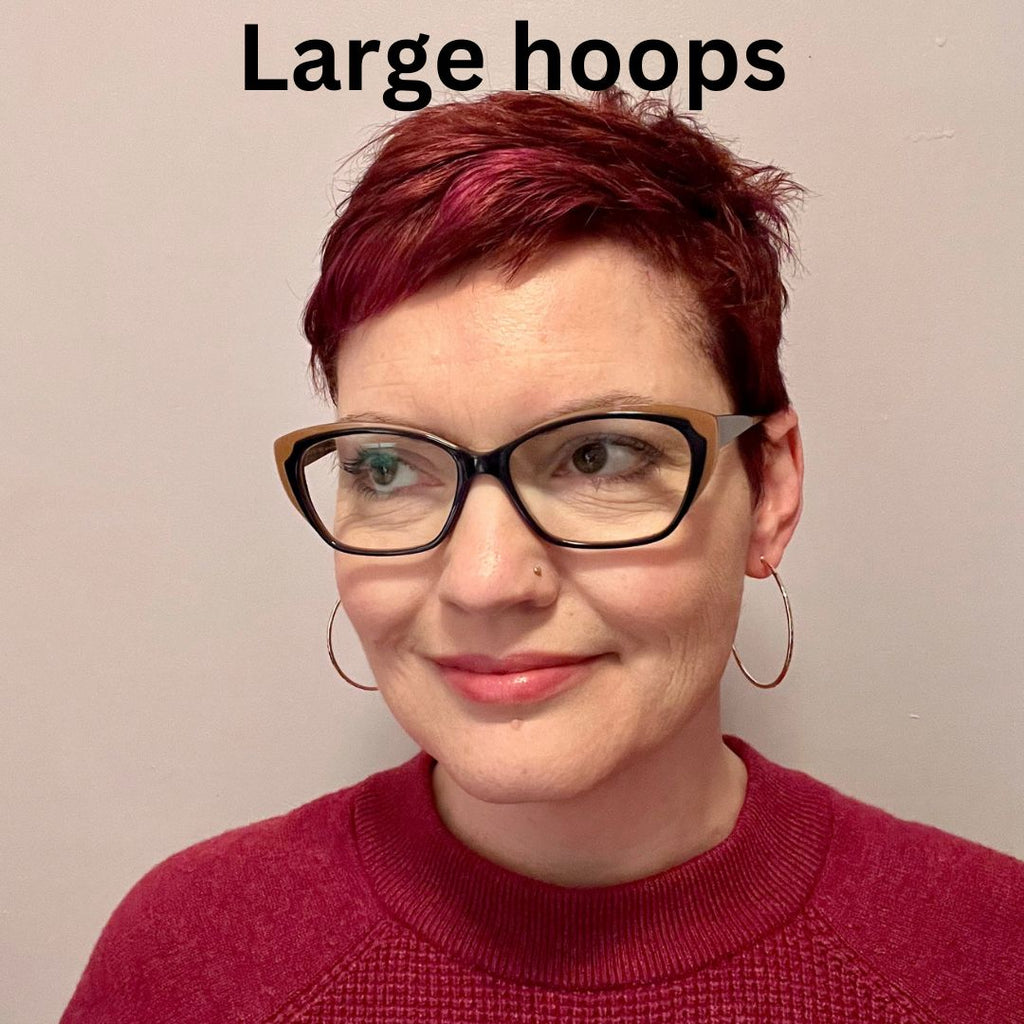 Boucles d'oreilles créoles ouvertes • Créoles en argent sterling texturées martelées