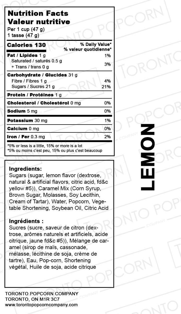 Popcorn au citron
