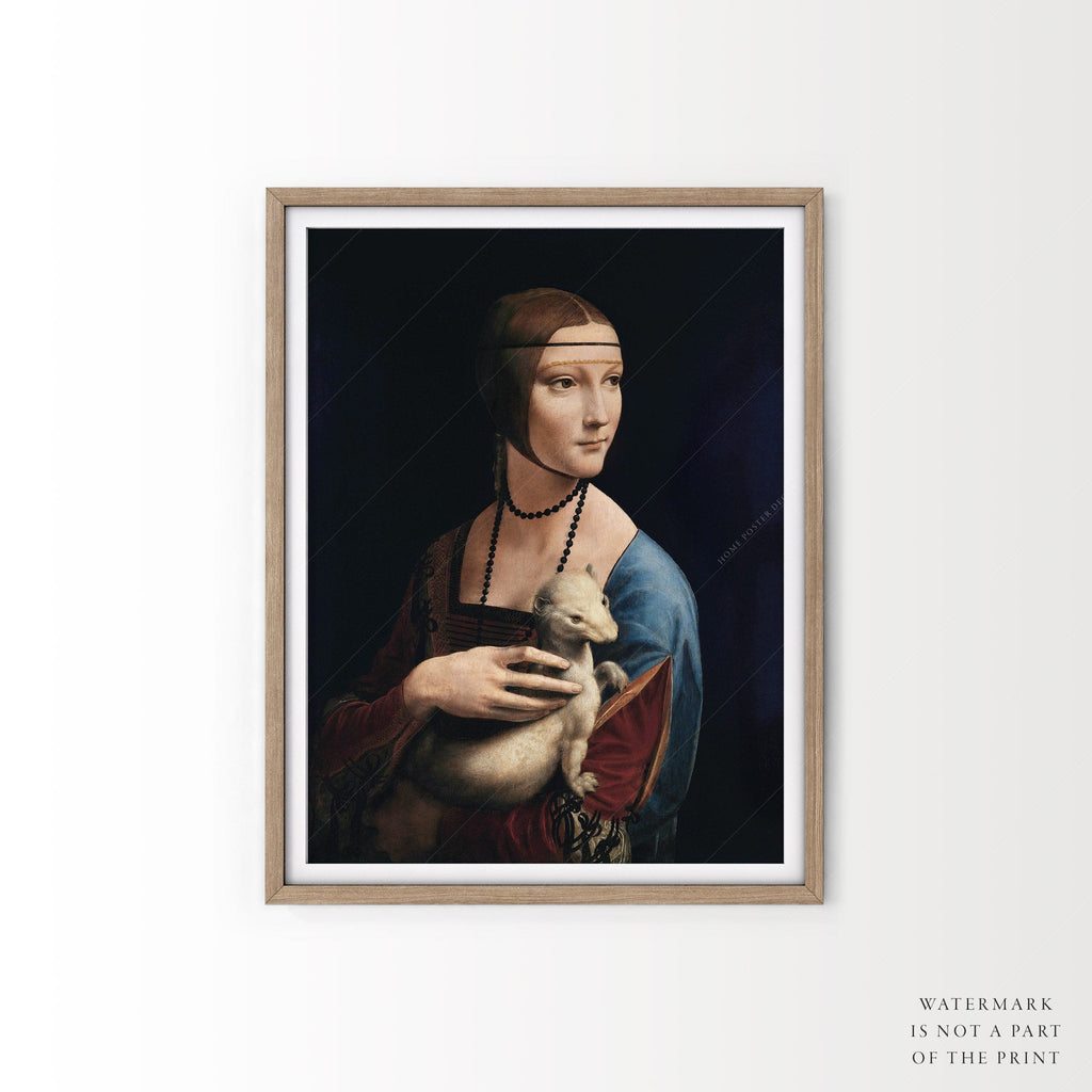 Leonardo da Vinci Lady with an Ermine Print – Renaissance Wall Art