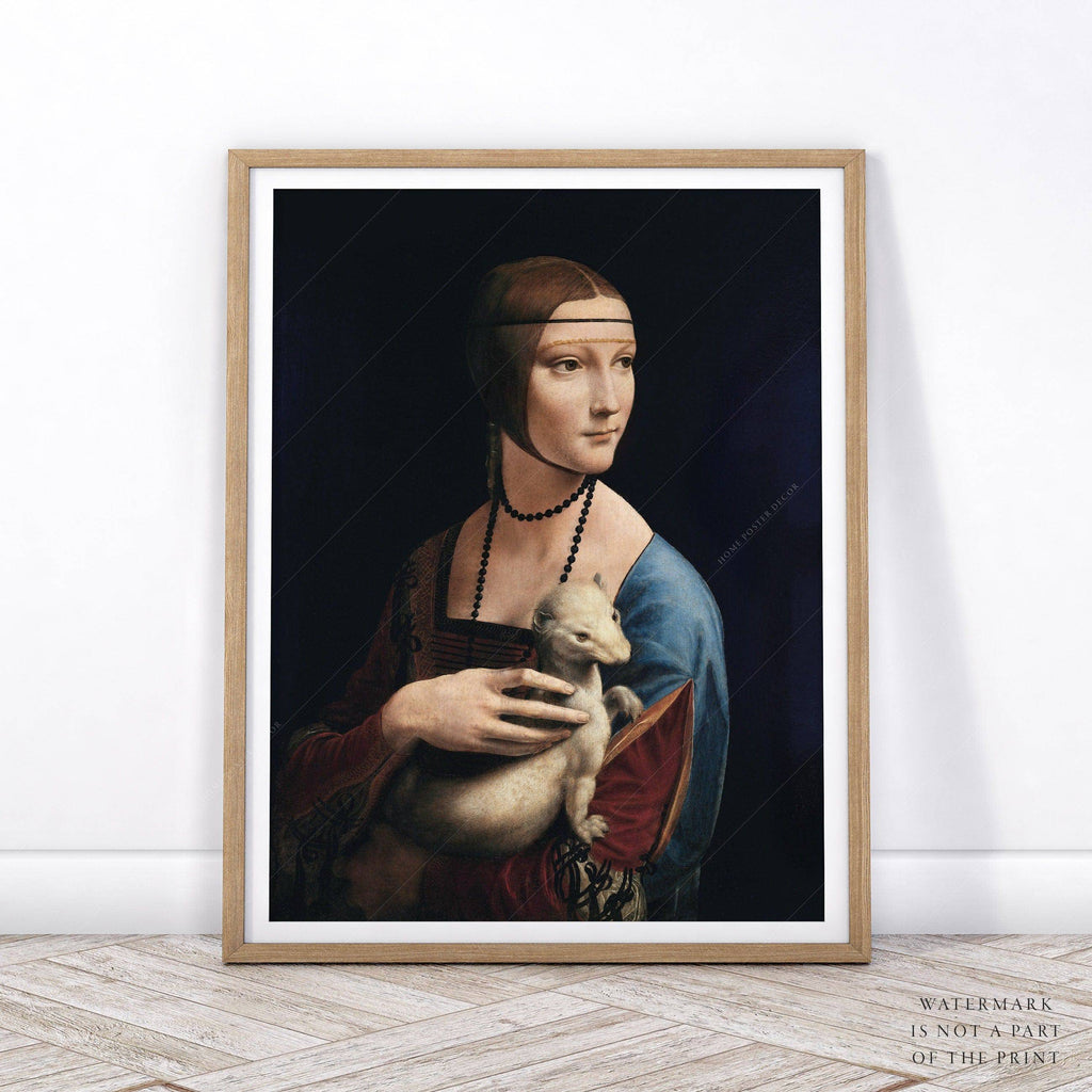 Leonardo da Vinci Lady with an Ermine Print – Renaissance Wall Art