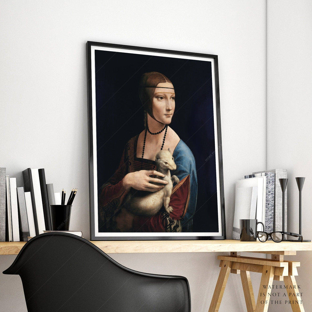 Leonardo da Vinci Lady with an Ermine Print – Renaissance Wall Art