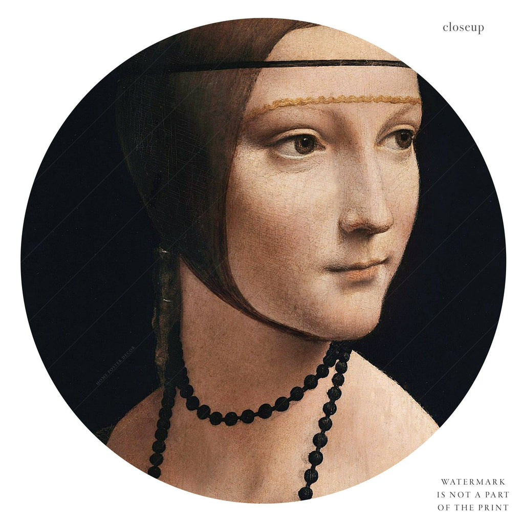 Leonardo da Vinci Lady with an Ermine Print – Renaissance Wall Art