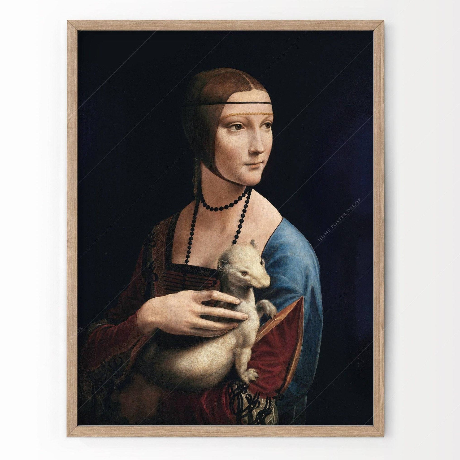 Leonardo da Vinci Lady with an Ermine Print – Renaissance Wall Art