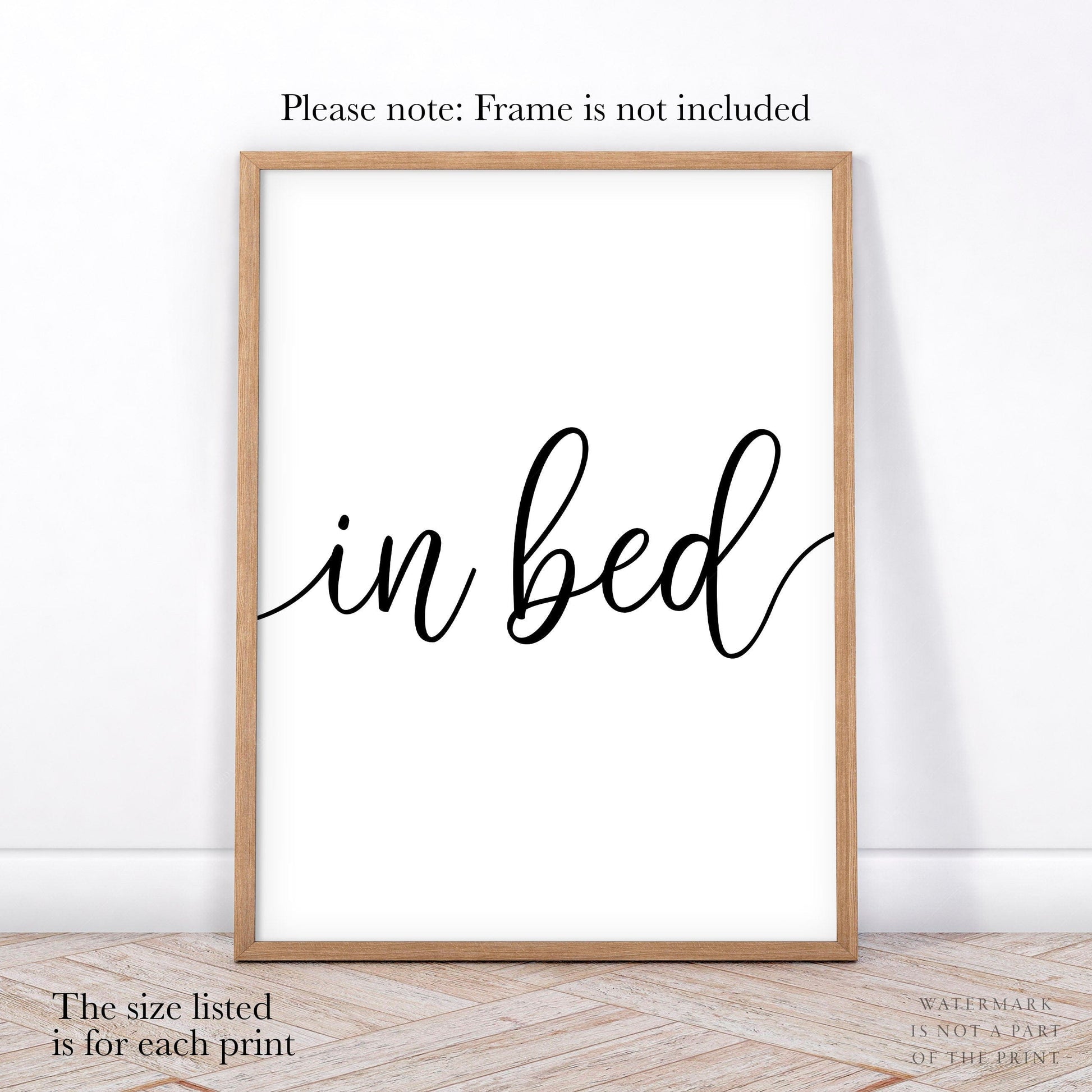 Let's Stay in Bed Set of 3 Prints – Minimalist Bedroom Wall Art
