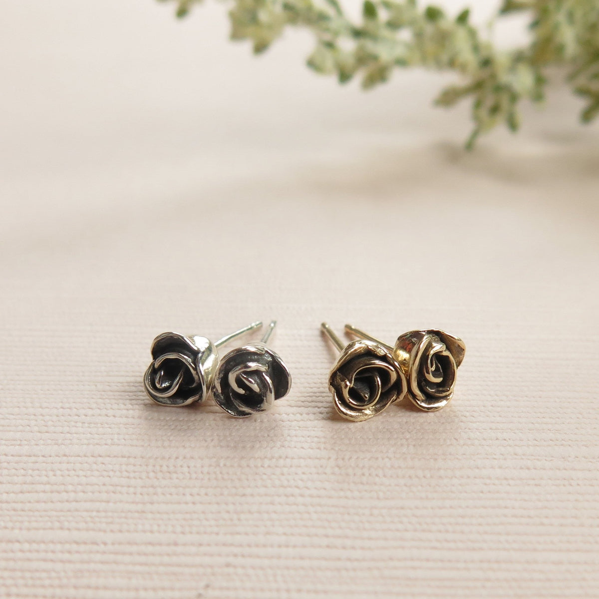 Classic Rose Stud Earrings