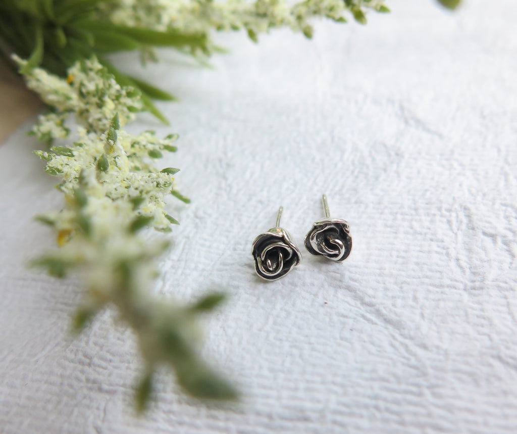 Classic Rose Stud Earrings