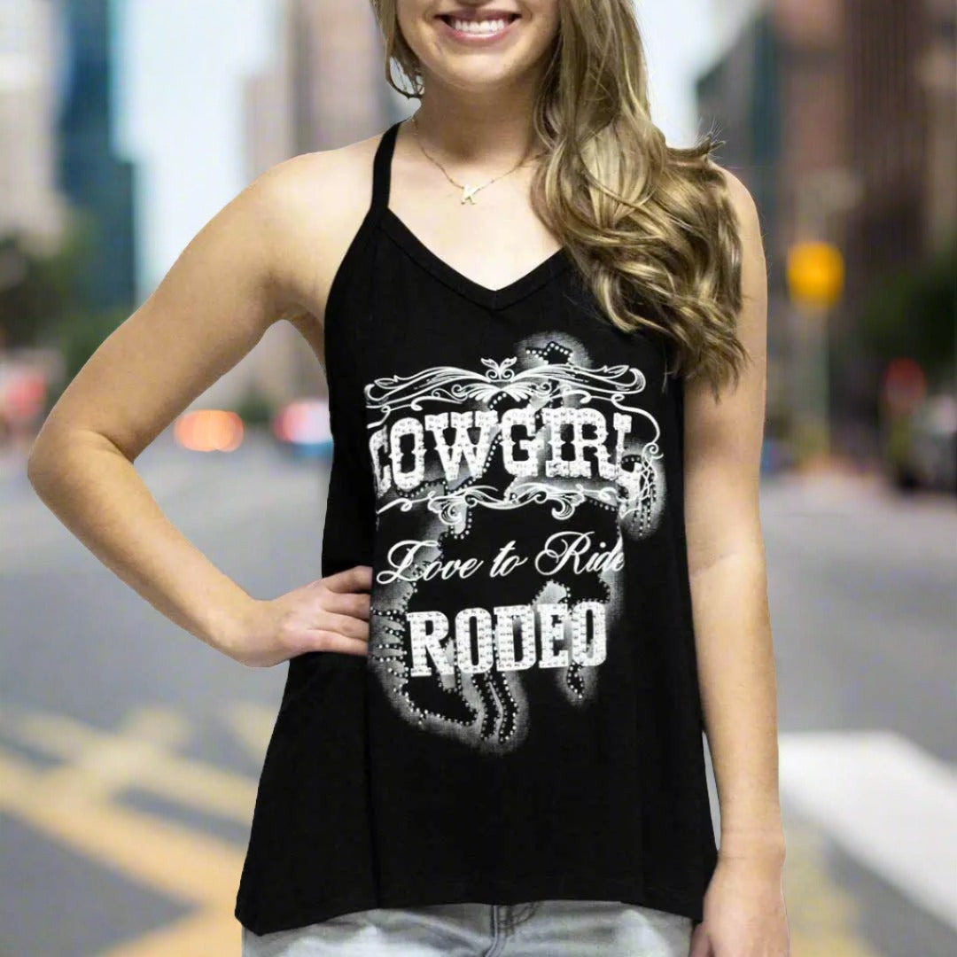 Débardeur de rodéo de cowgirl Liberty Wear pour femme