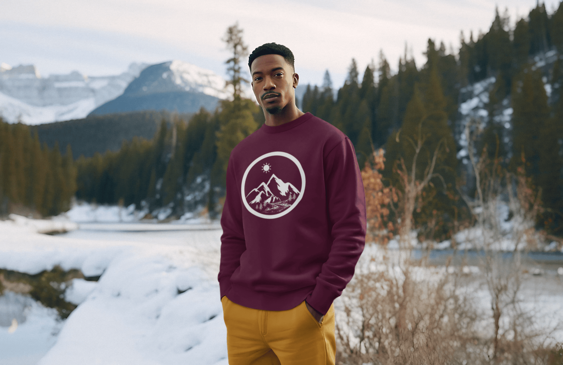 Life in the Mountains Unisex Crewneck Sweatshirt