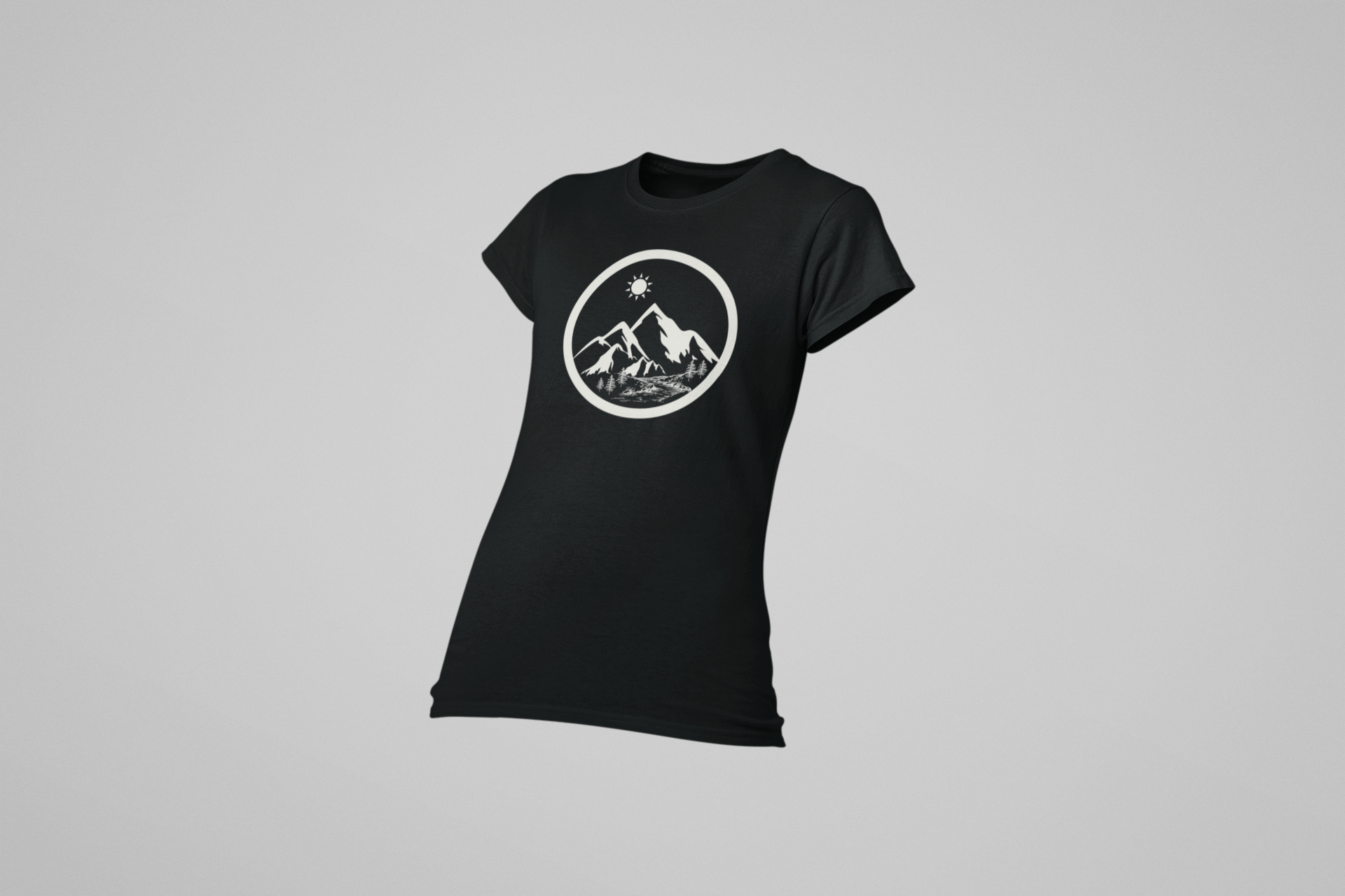 T-shirt en coton pour femme « La vie dans les montagnes »