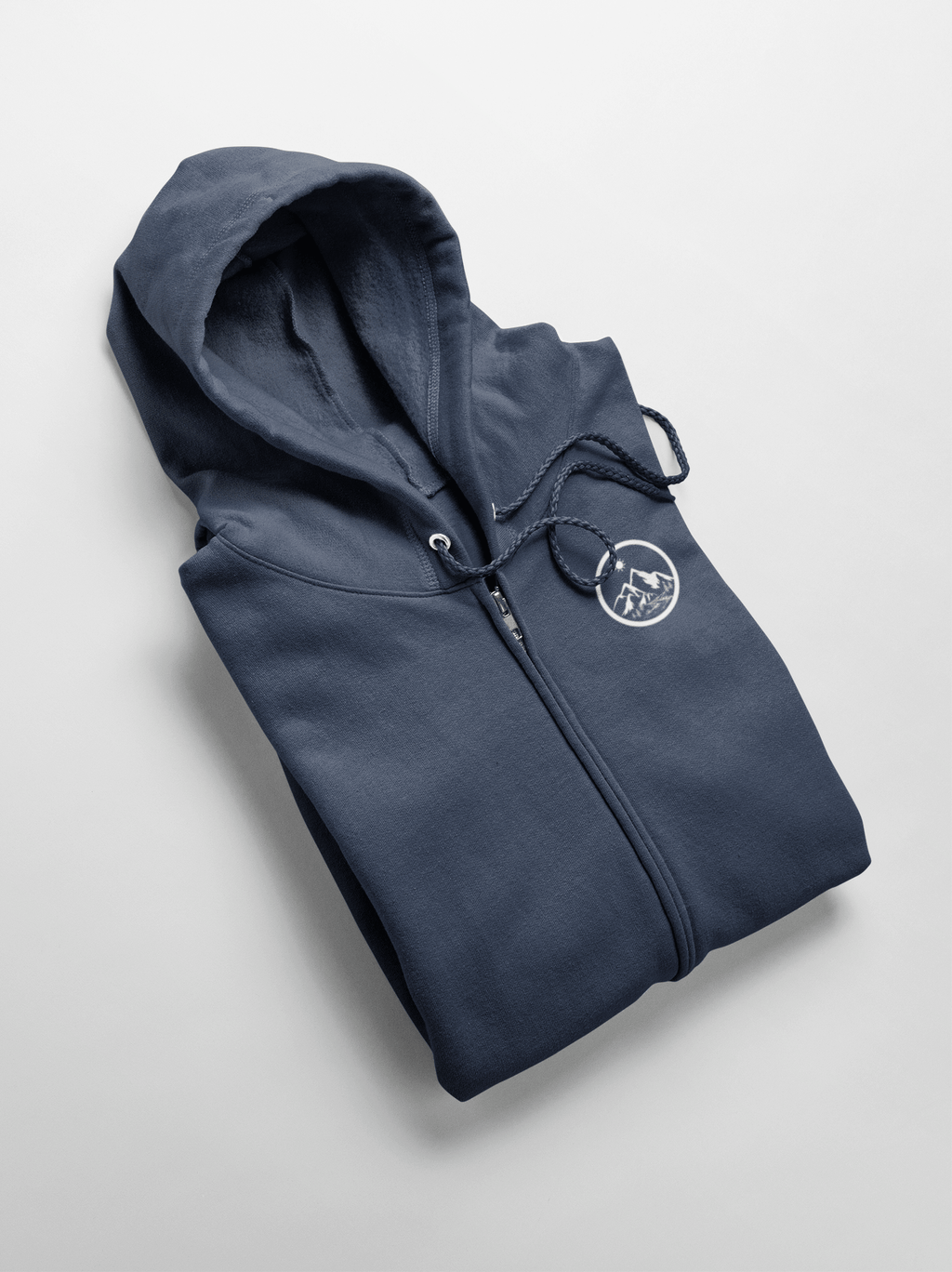 Life in the Mountains Unisex Zip Hoodie – Printed to Order in Canada, Ocean Positive