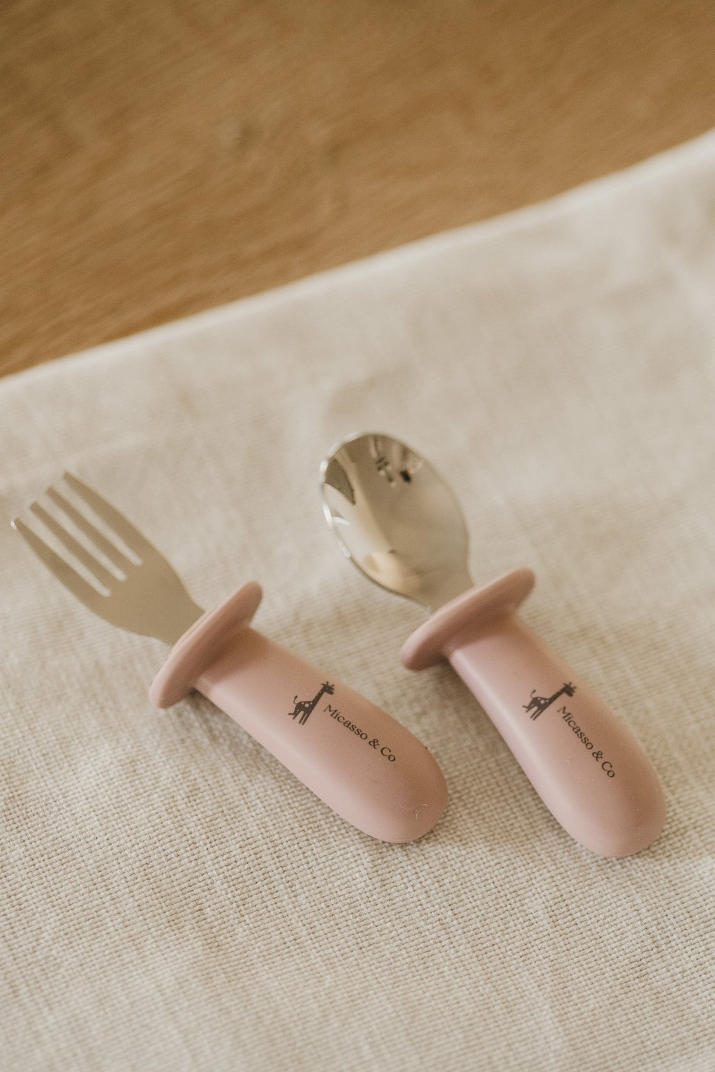 Silicone and Metal Spoon and Fork Set
