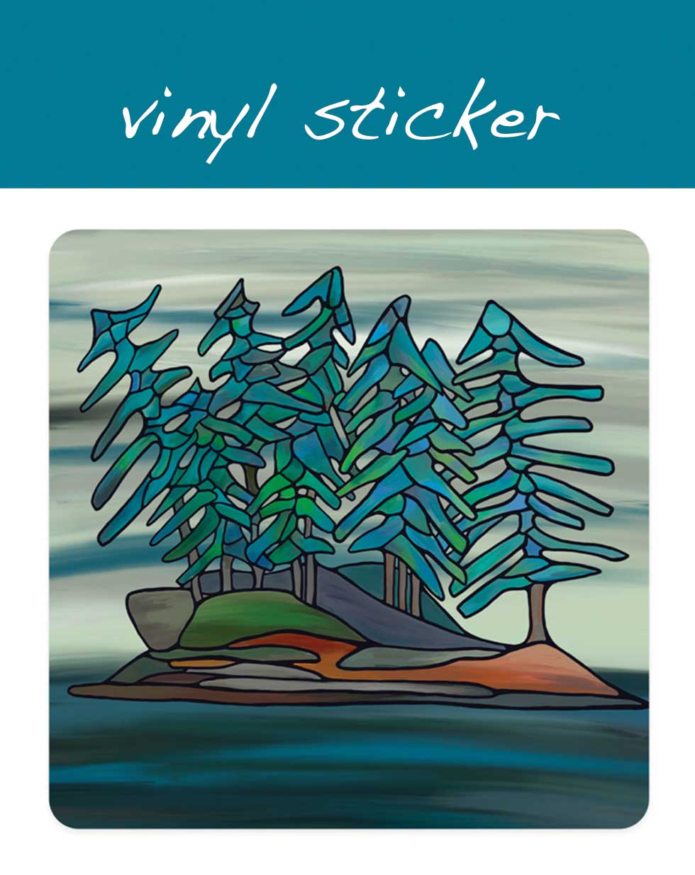 Autocollant en vinyle - Petite Île
