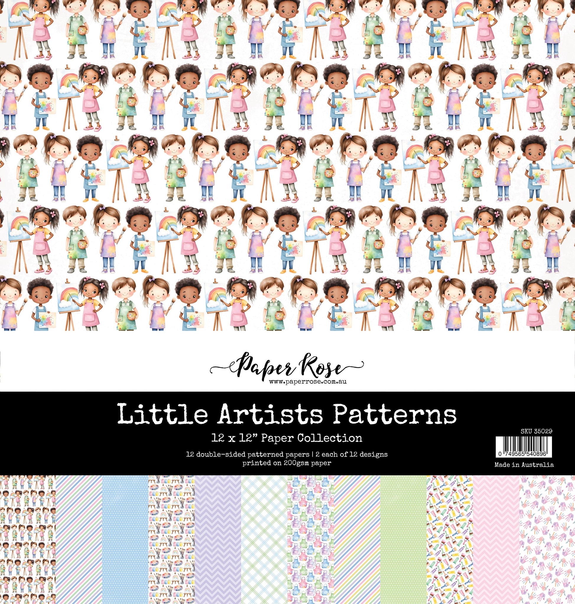 Little Artists Patterns 12x12 Paper Collection 35029