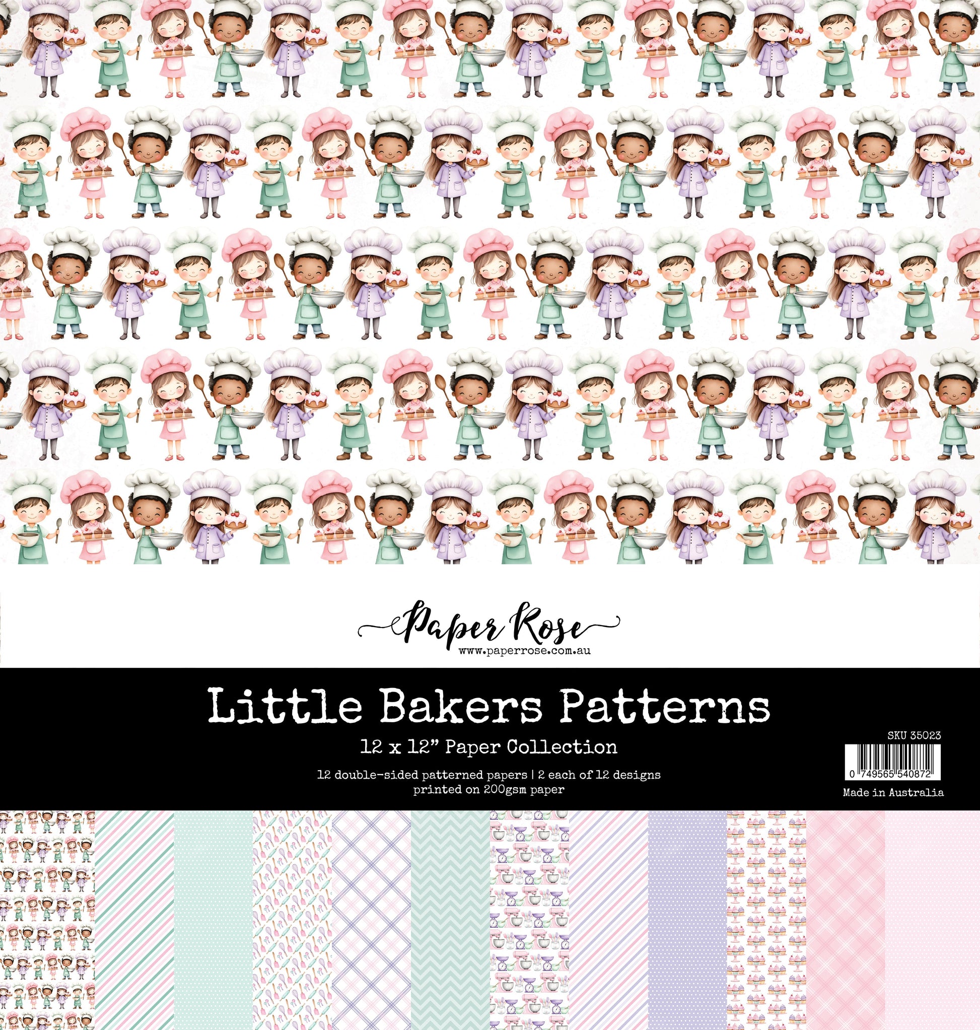 Little Bakers Patterns 12x12 Paper Collection 35023