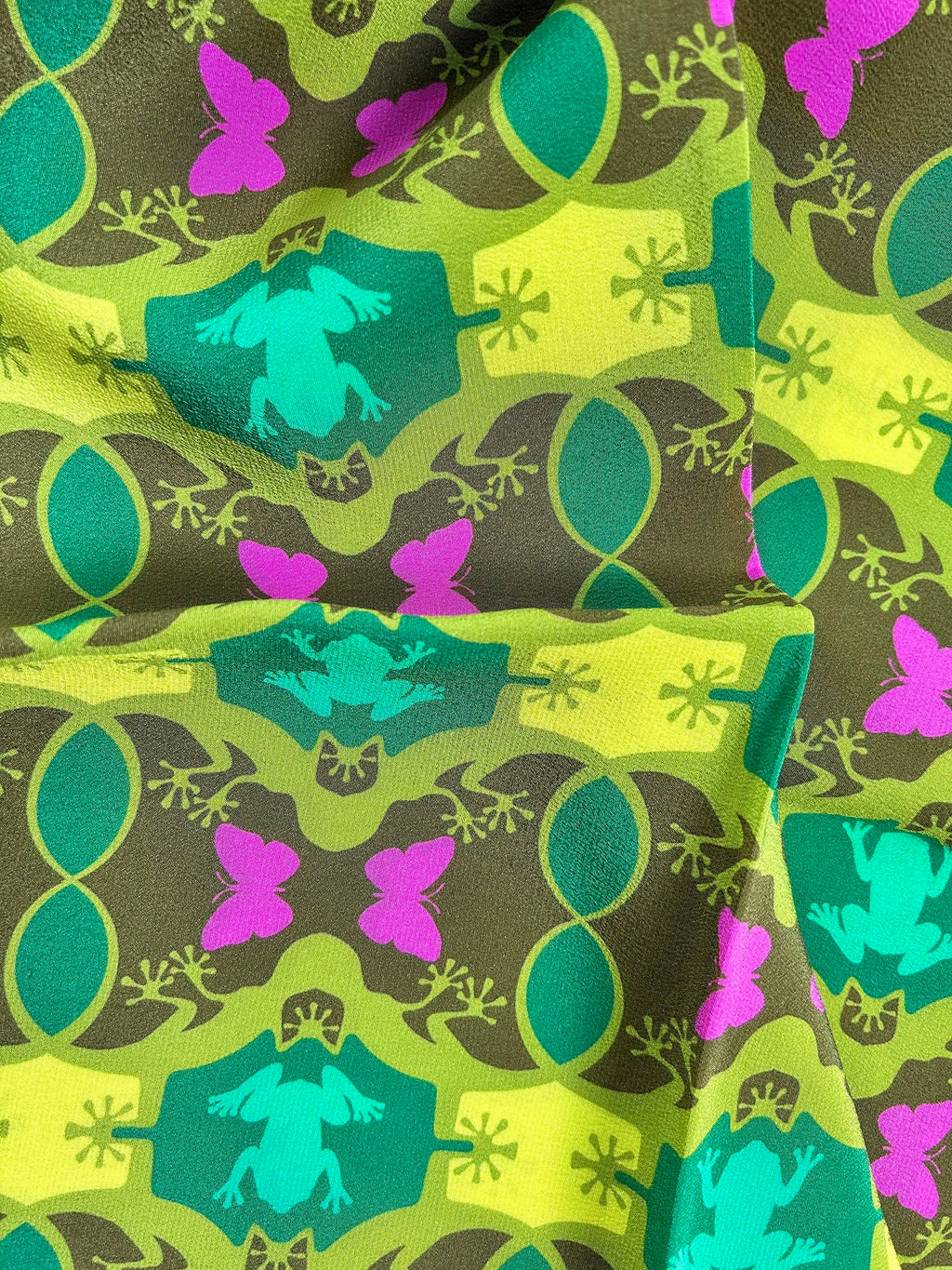 lizard lounge emerald silk scarf