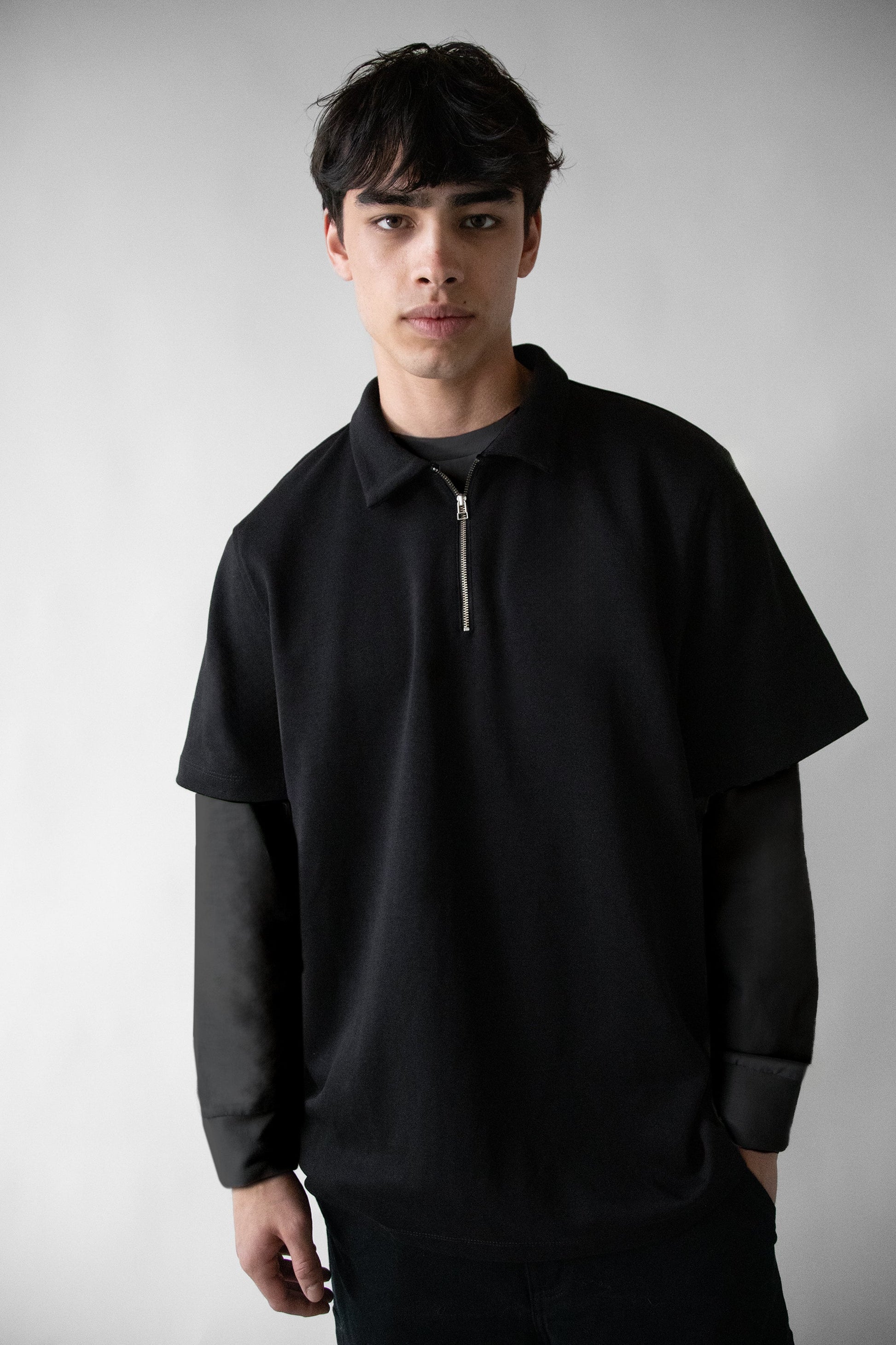 HALF ZIP POLO T-SHIRT