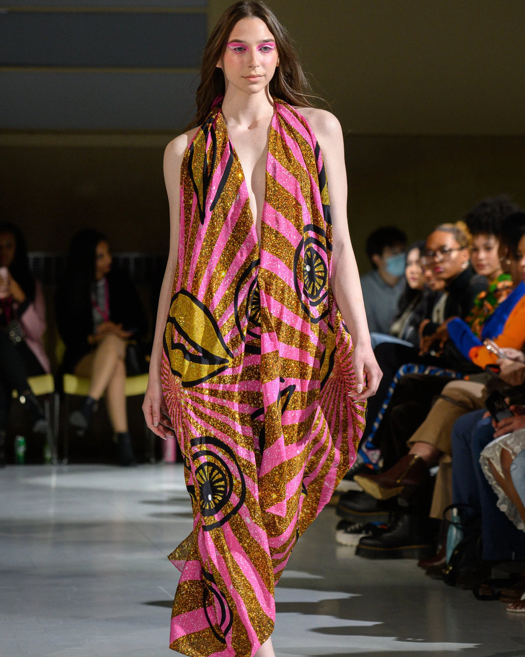 cosmic face silk scarf