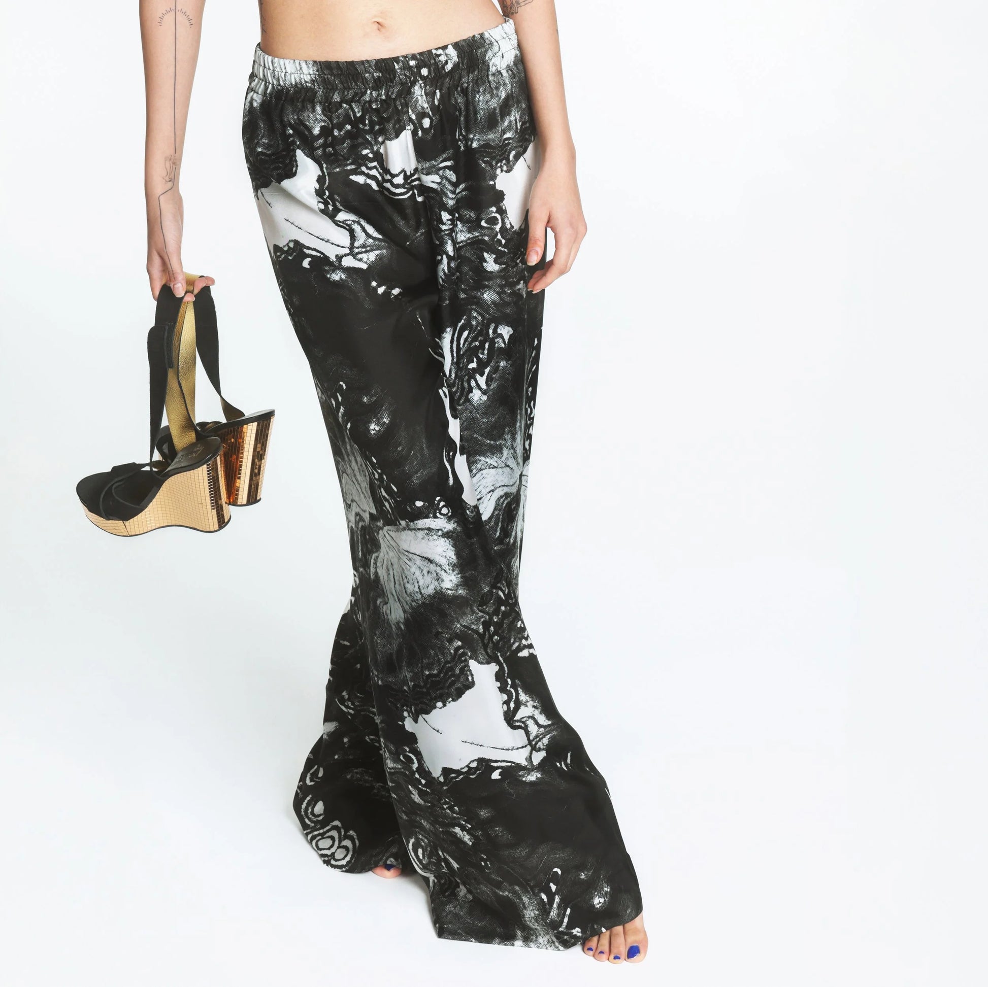 sibylla moth silk pants